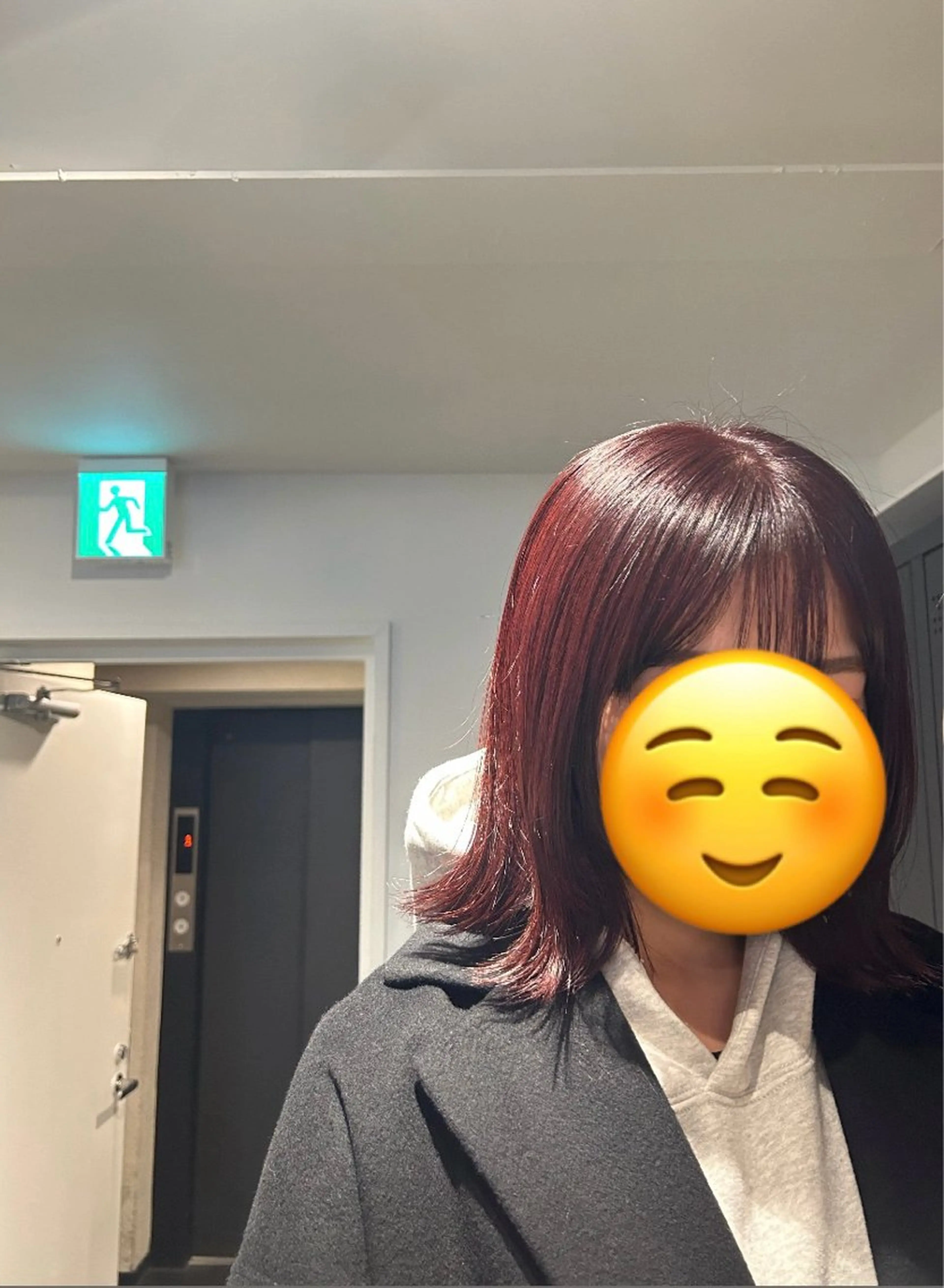 ミディアム カラー 丸岡 桜のヘアスタイル