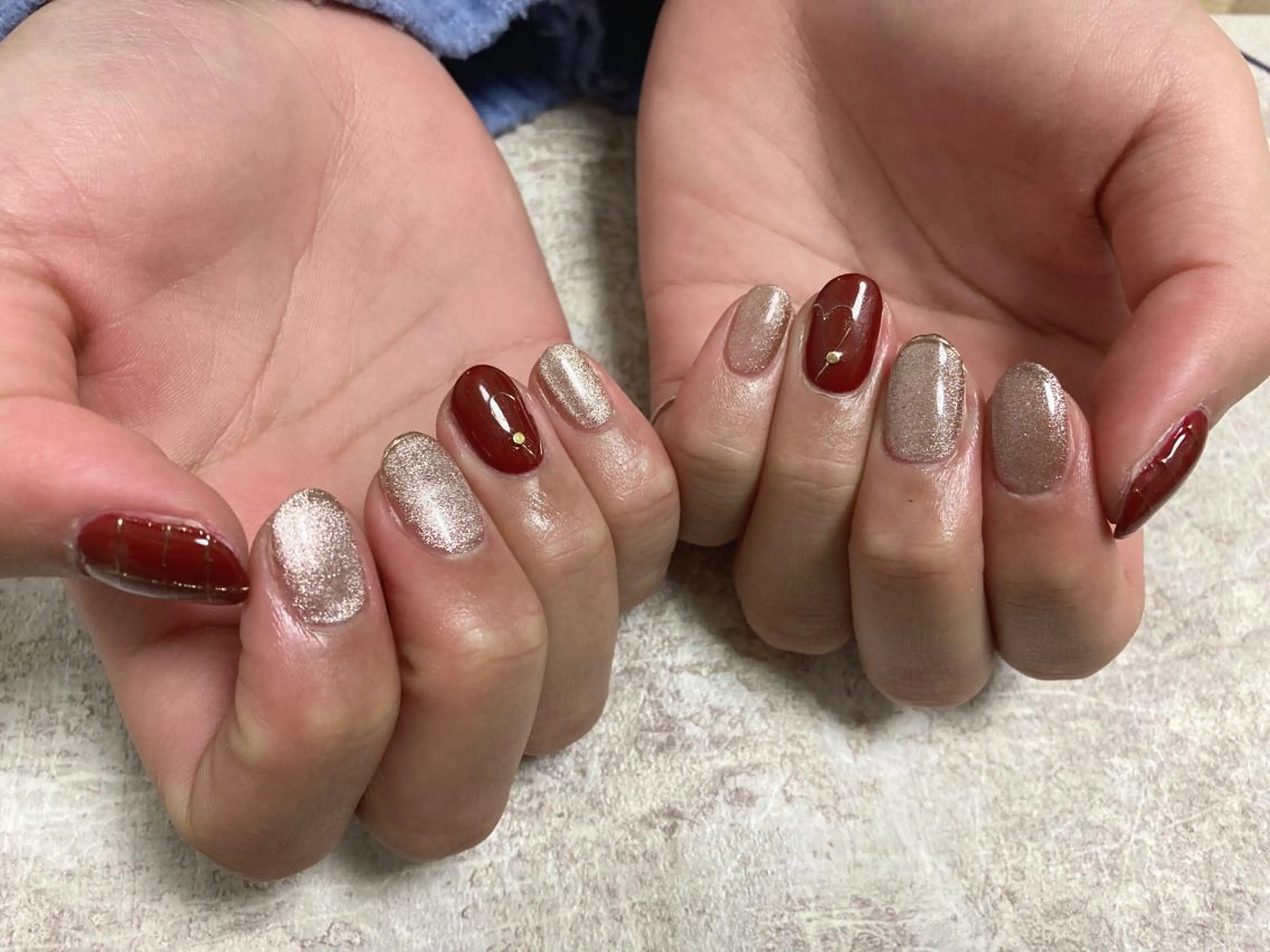 ネイル フットネイル フレンチネイル ジェルネイル ハート 韓国ネイル mogunail &blowのネイルデザイン