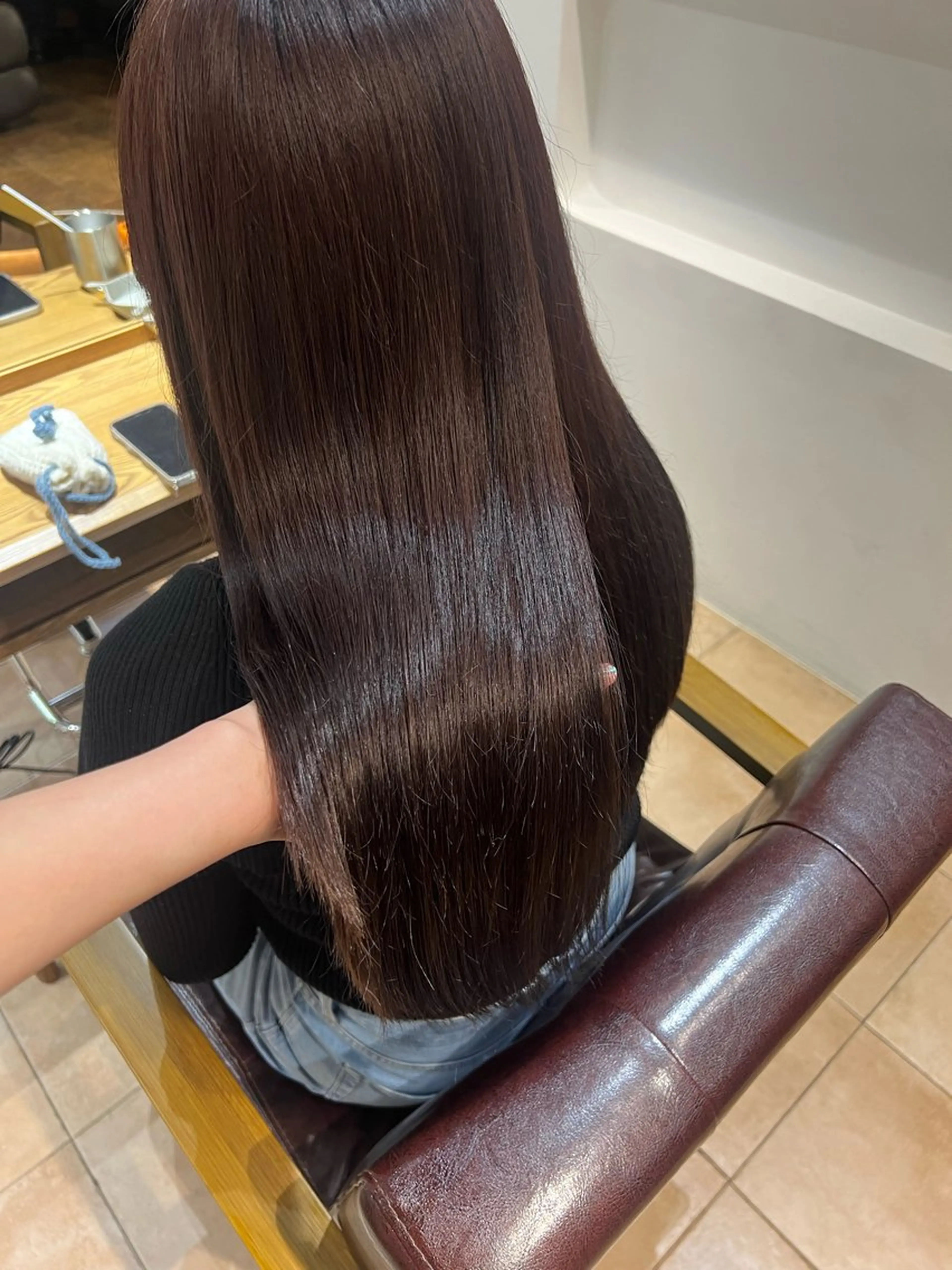 セミロング カラー 🥀韓国ヘア🥀 宮津真菜のヘアスタイル