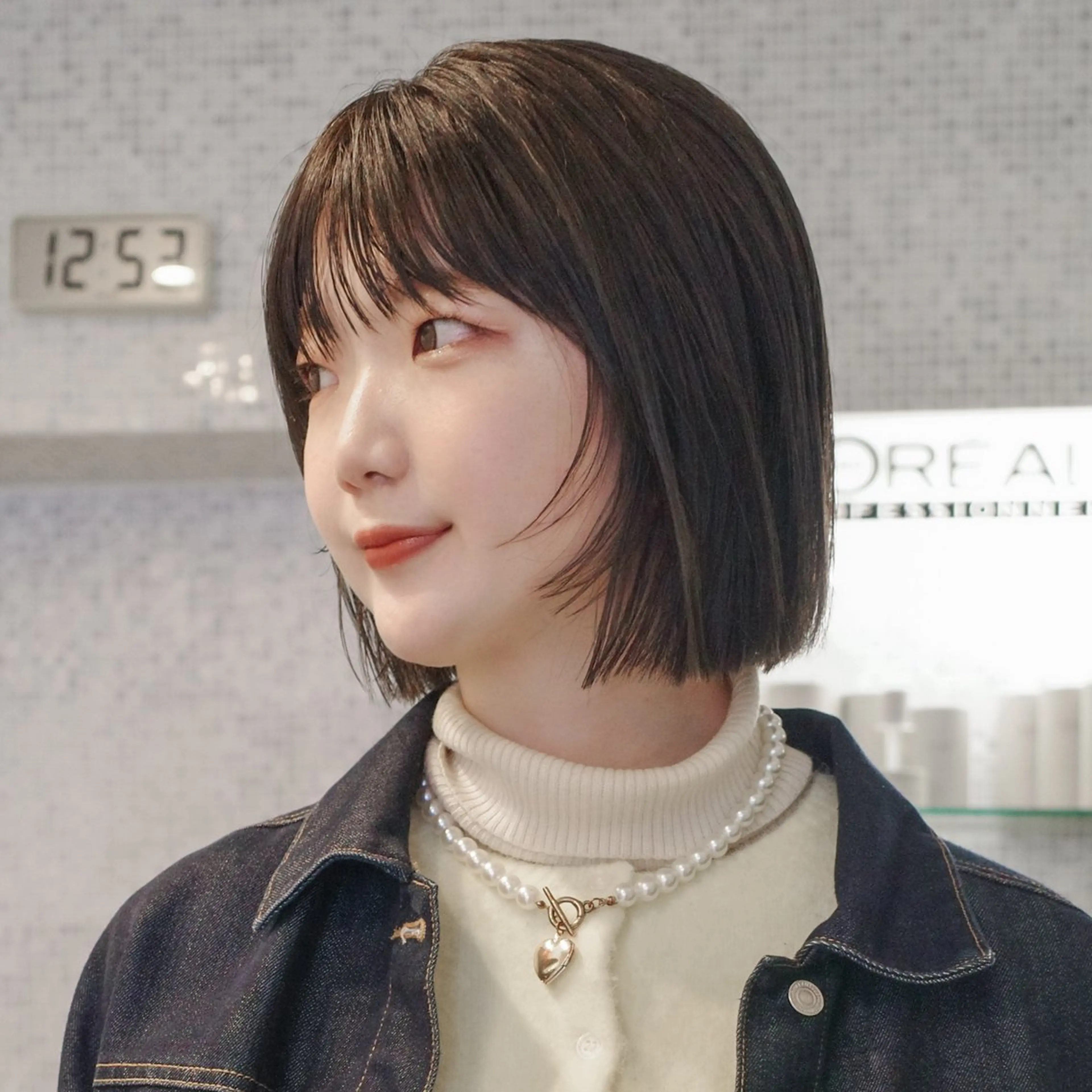 【赤み消し】似合わせボブカット＋透明感カラー　カット＋カラー＋𝑲𝑬𝑹𝑨𝑺𝑻𝑨𝑺𝑬トリートメントの写真