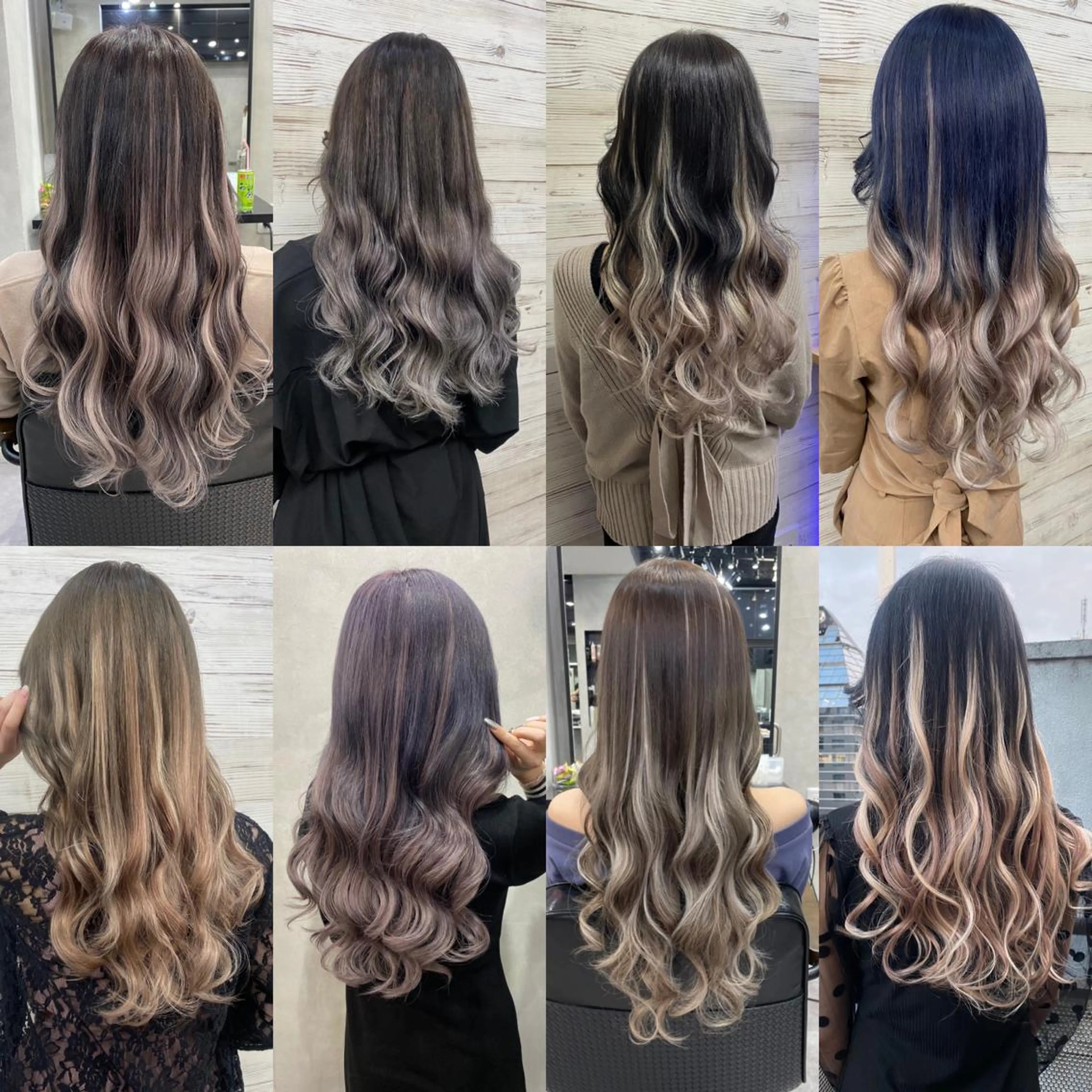 ロング カラー ヘアアレンジ アイブロウ ショートボブ 編み込みエクステ シールエクステ バレイヤージュ ベージュカラー LAVENDIA 初音のヘアスタイル