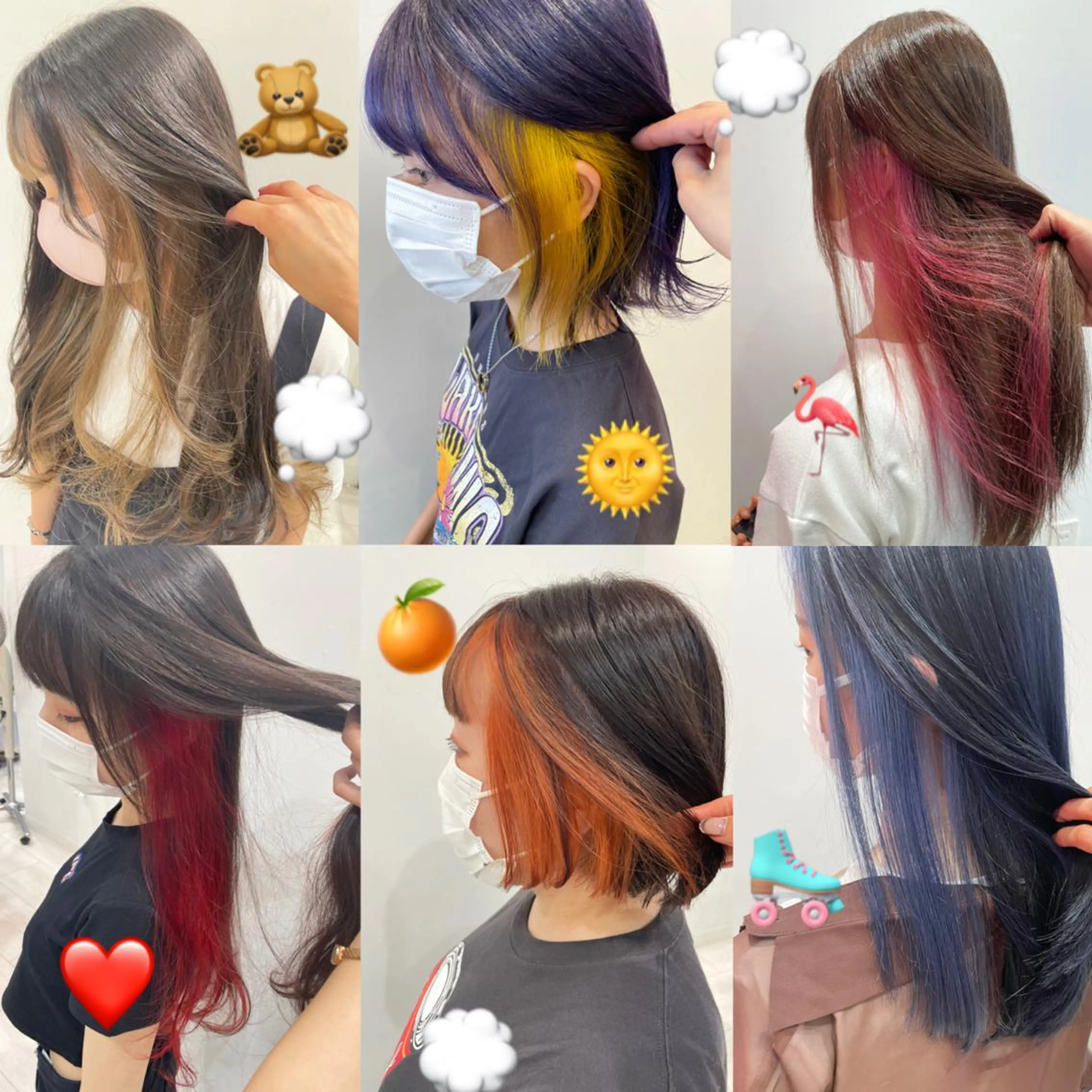 セミロング カラー インナーカラー ヘアカラー トリートメント 新宿駅近♡個室 ♡関口三都季🌜のヘアスタイル