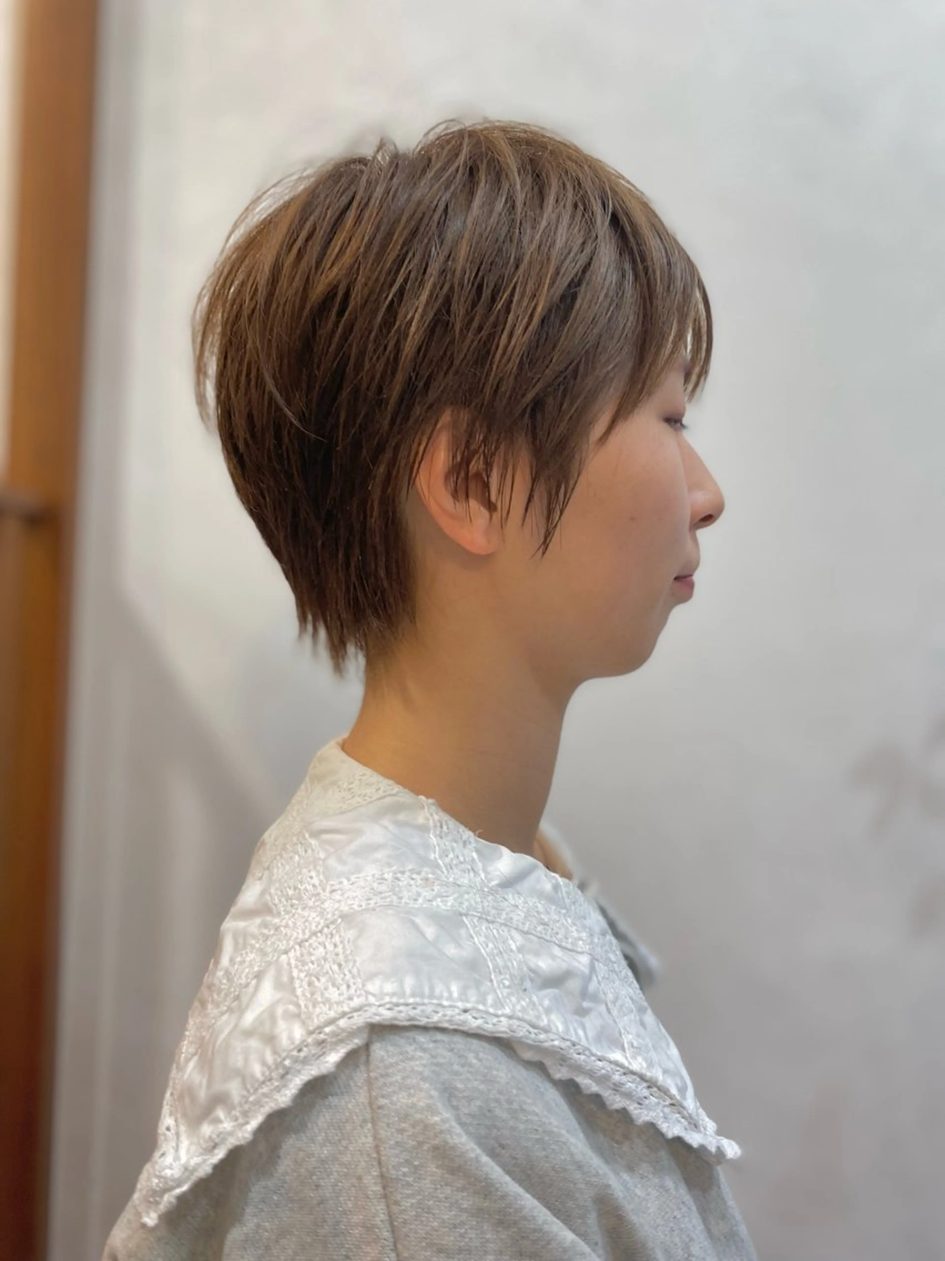 ショート ショートレイヤー レイヤーカット ショートヘア 秋谷 伸江のヘアスタイル