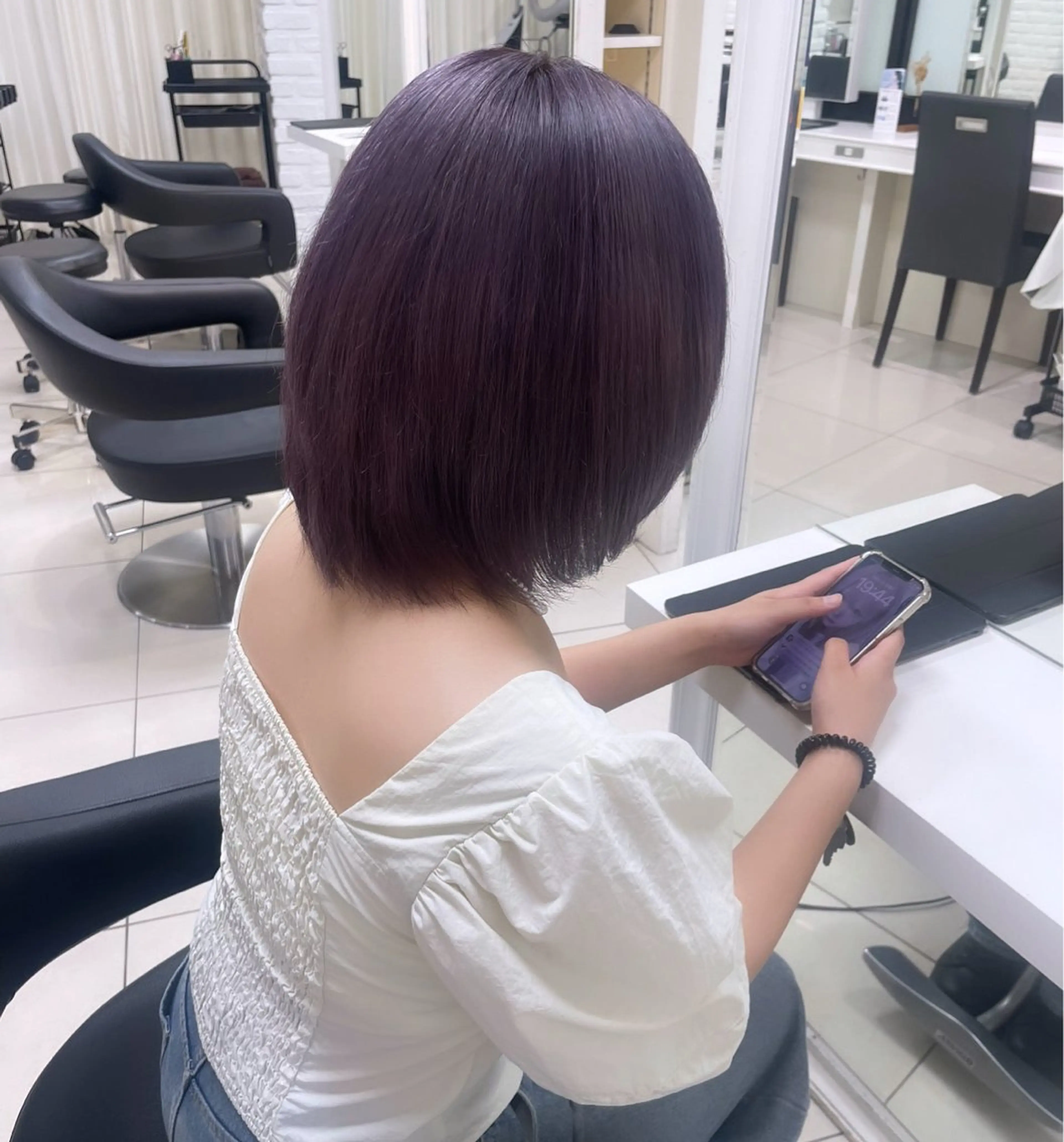 ミディアム ヘアカラー サクラ🎀💟 kichijojiのヘアスタイル