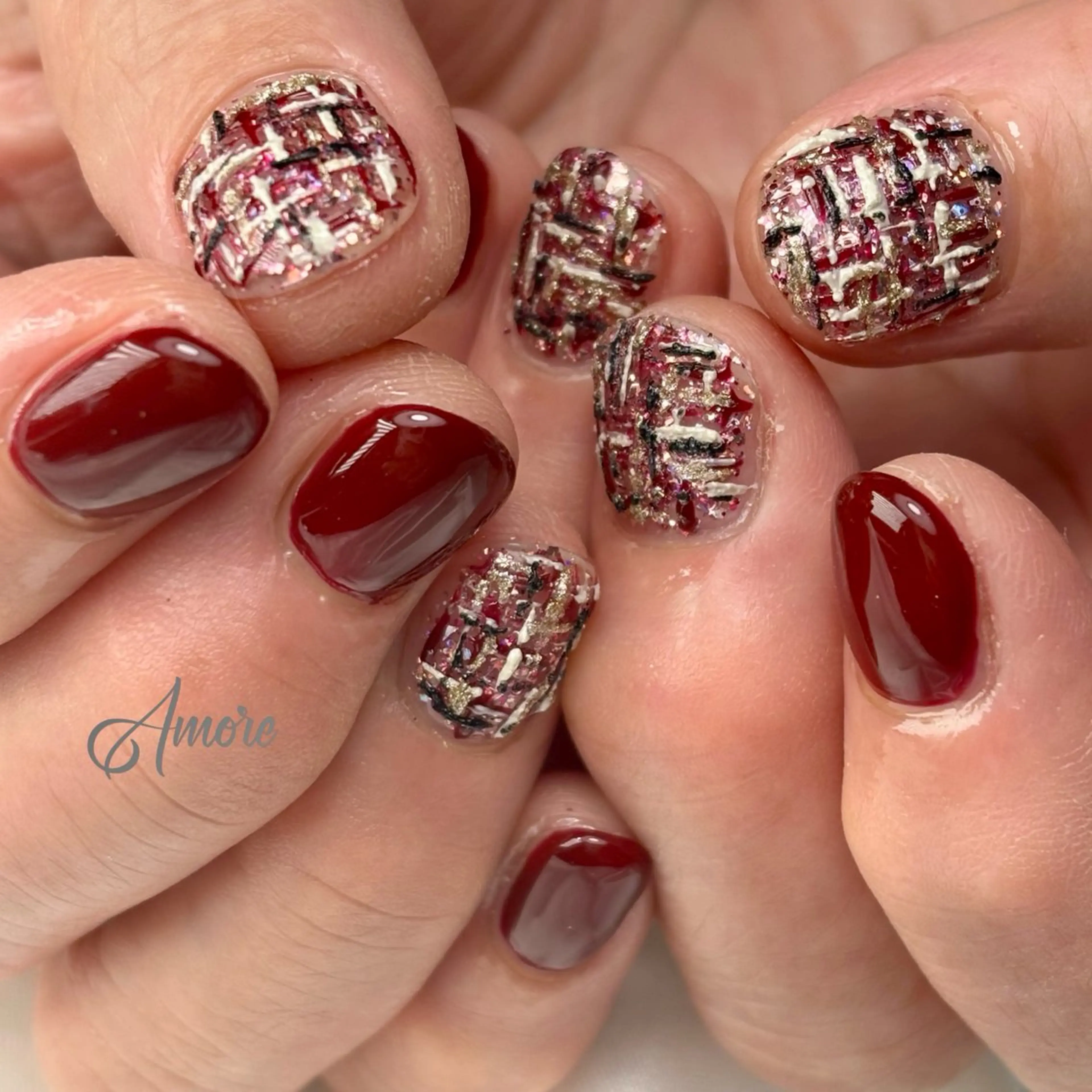 ネイル ジェルネイル キラキラネイル 韓国ネイル マグネットネイル パラジェル You kyehwaのネイルデザイン