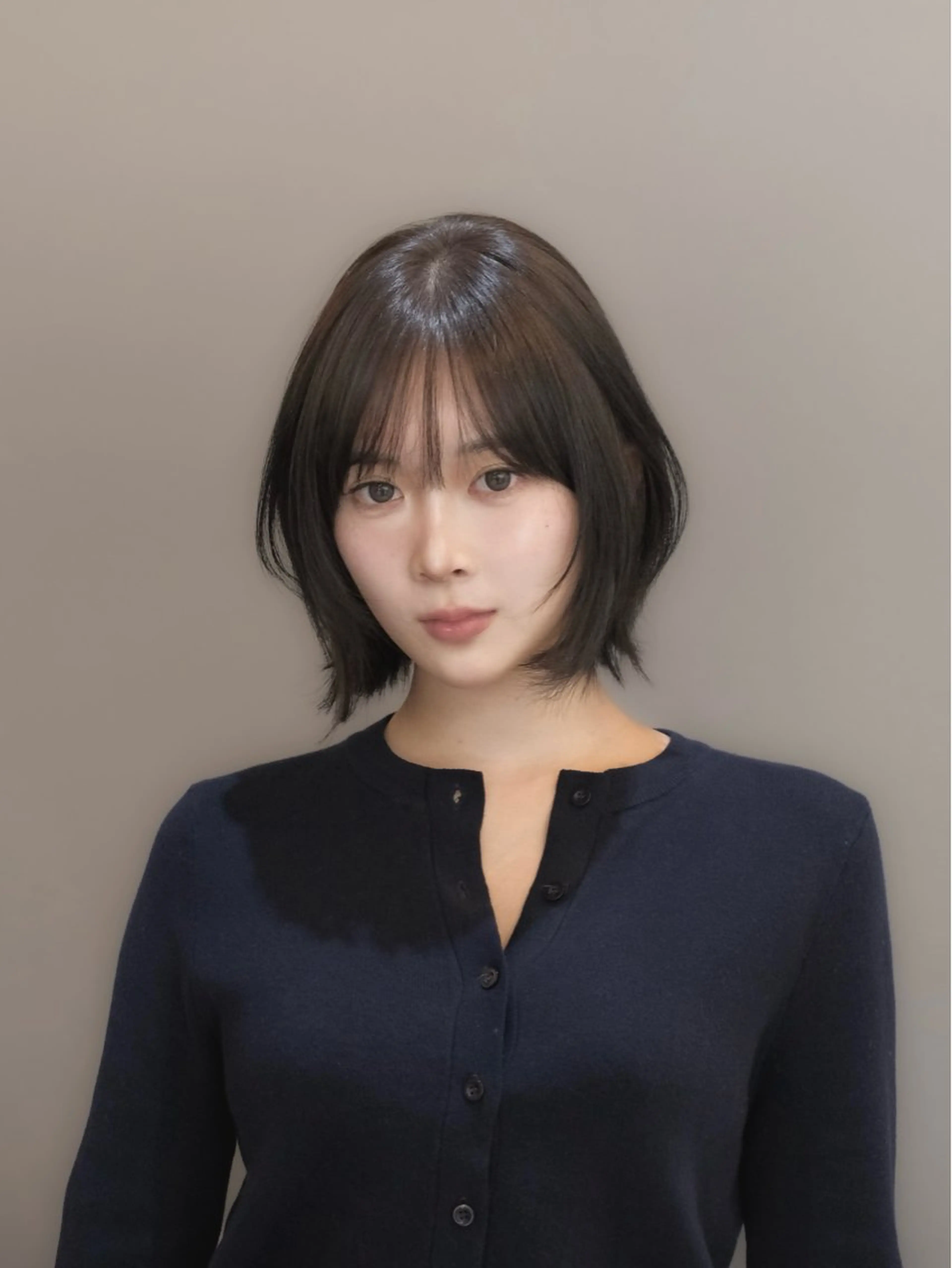 ショート カラー 🫧ボブカットモデル 韓国透明感カラー🫧のヘアスタイル