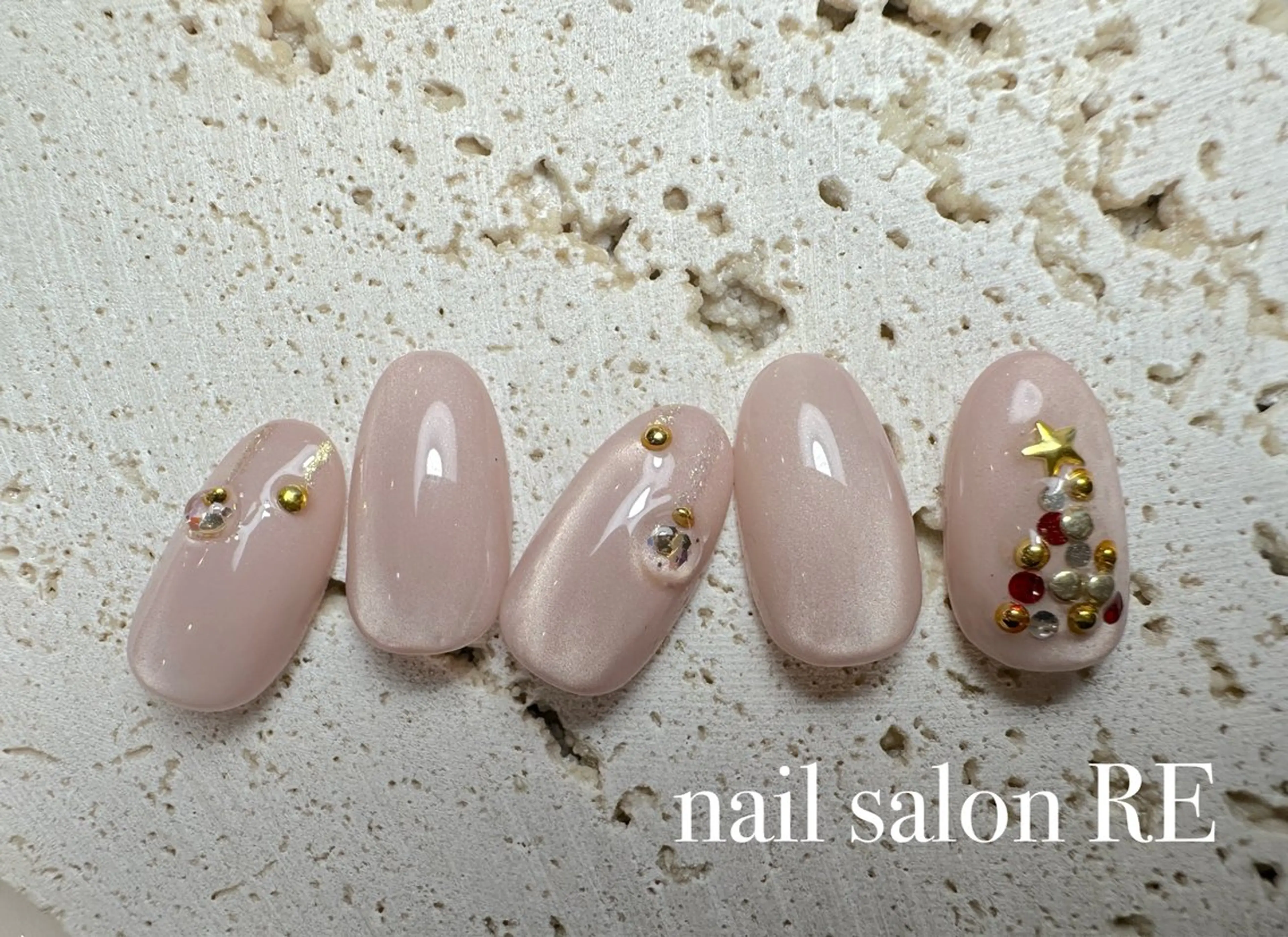 ネイル アートネイル 冬ネイル クリスマス nail salon REのネイルデザイン