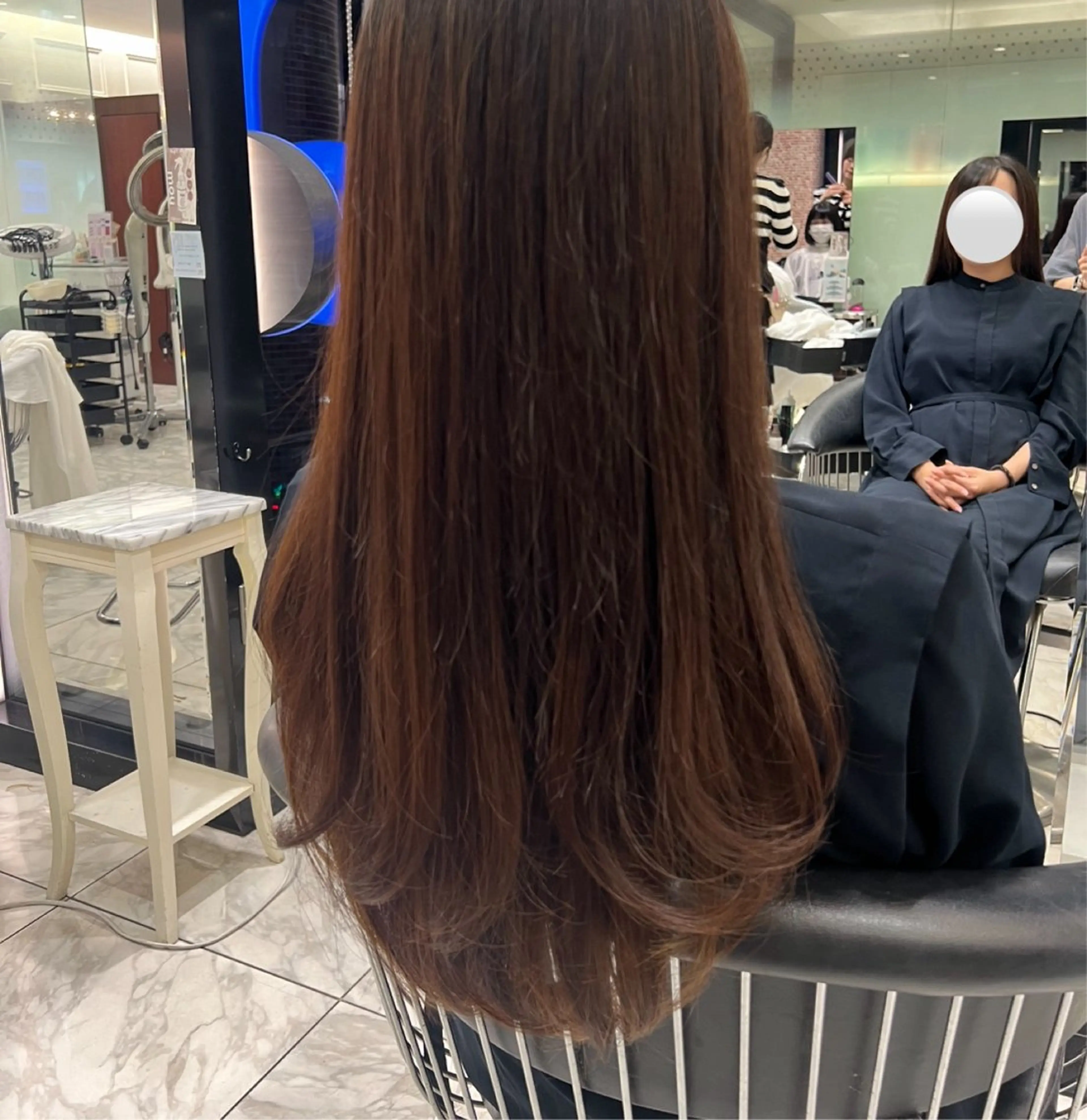 ロング コテ巻きパーマ💙 シノヤユイのヘアスタイル