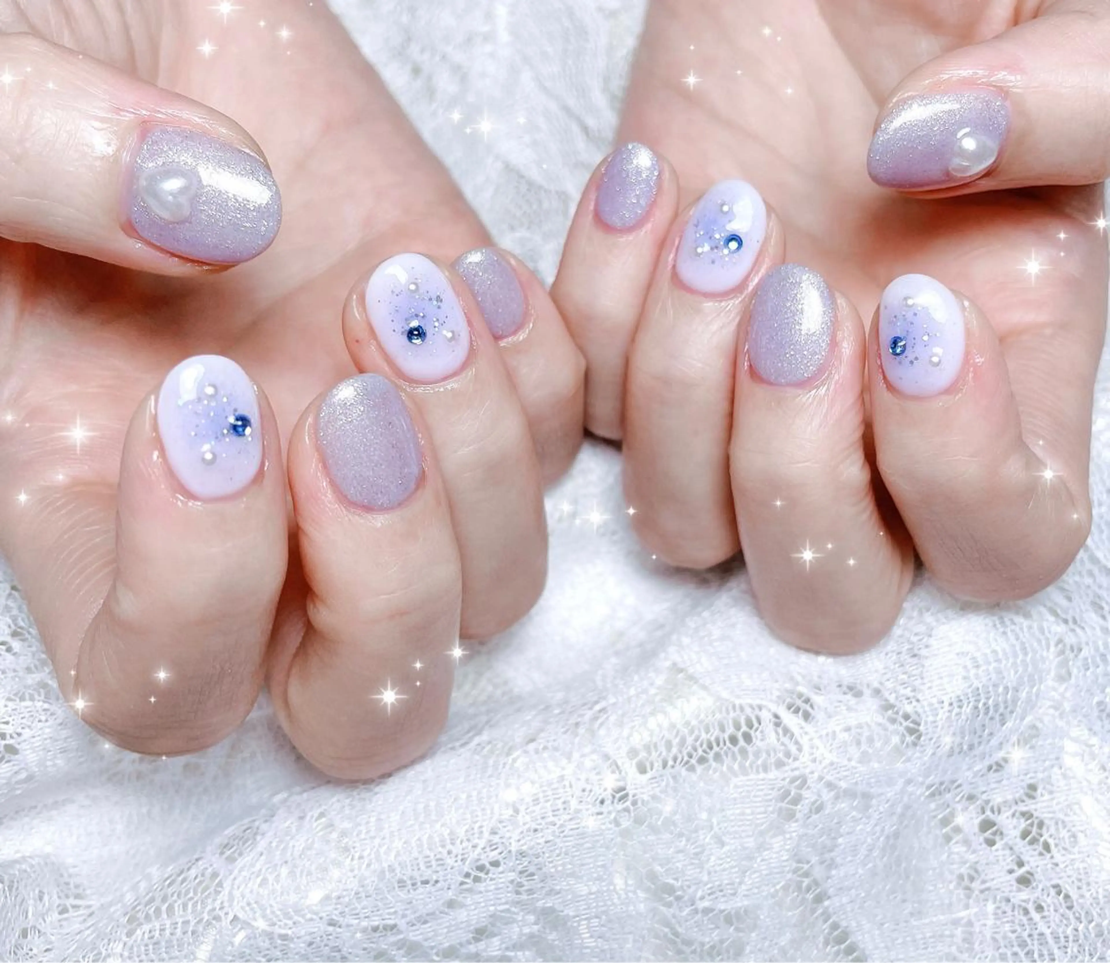 ネイル チークネイル ハンドネイル FLARE NAIL フレアネイルのネイルデザイン