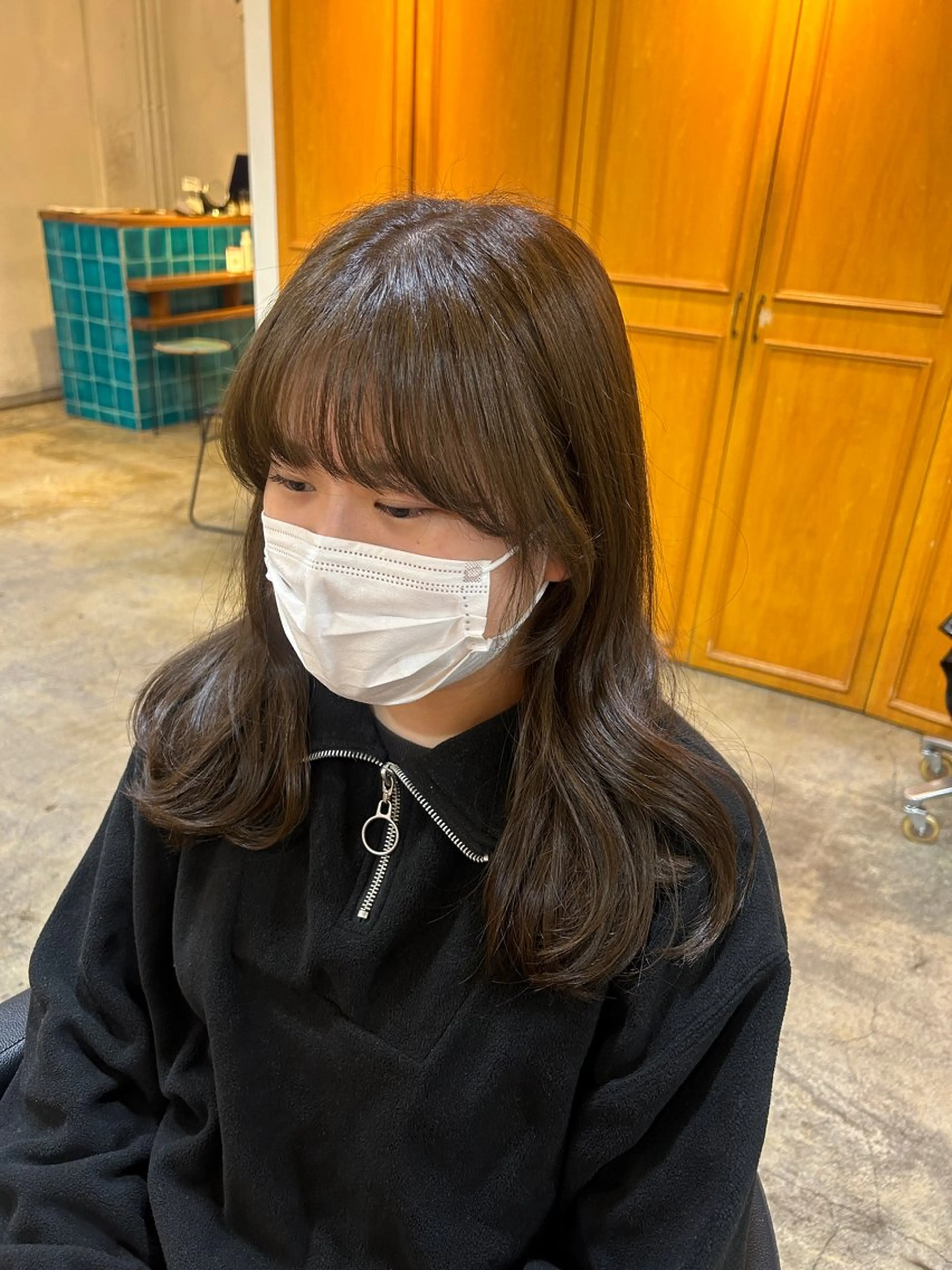 セミロング カット ヘアカラー トリートメント ナチュラル大人っぽい スタイル　MAORIのヘアスタイル