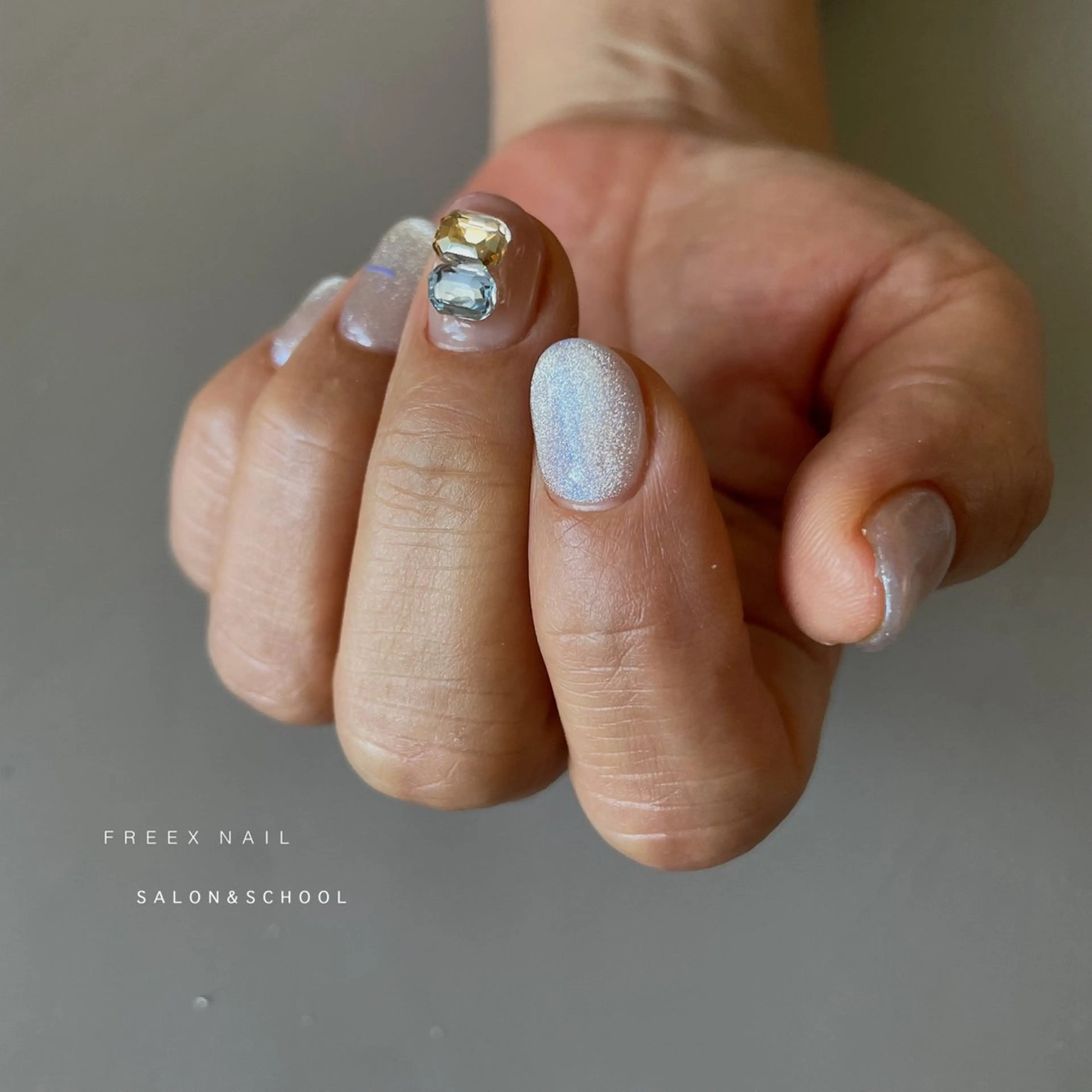 ネイル マグネットネイル ハンドネイル ハンドケア freex nail /ニュアンス/個性派のネイルデザイン