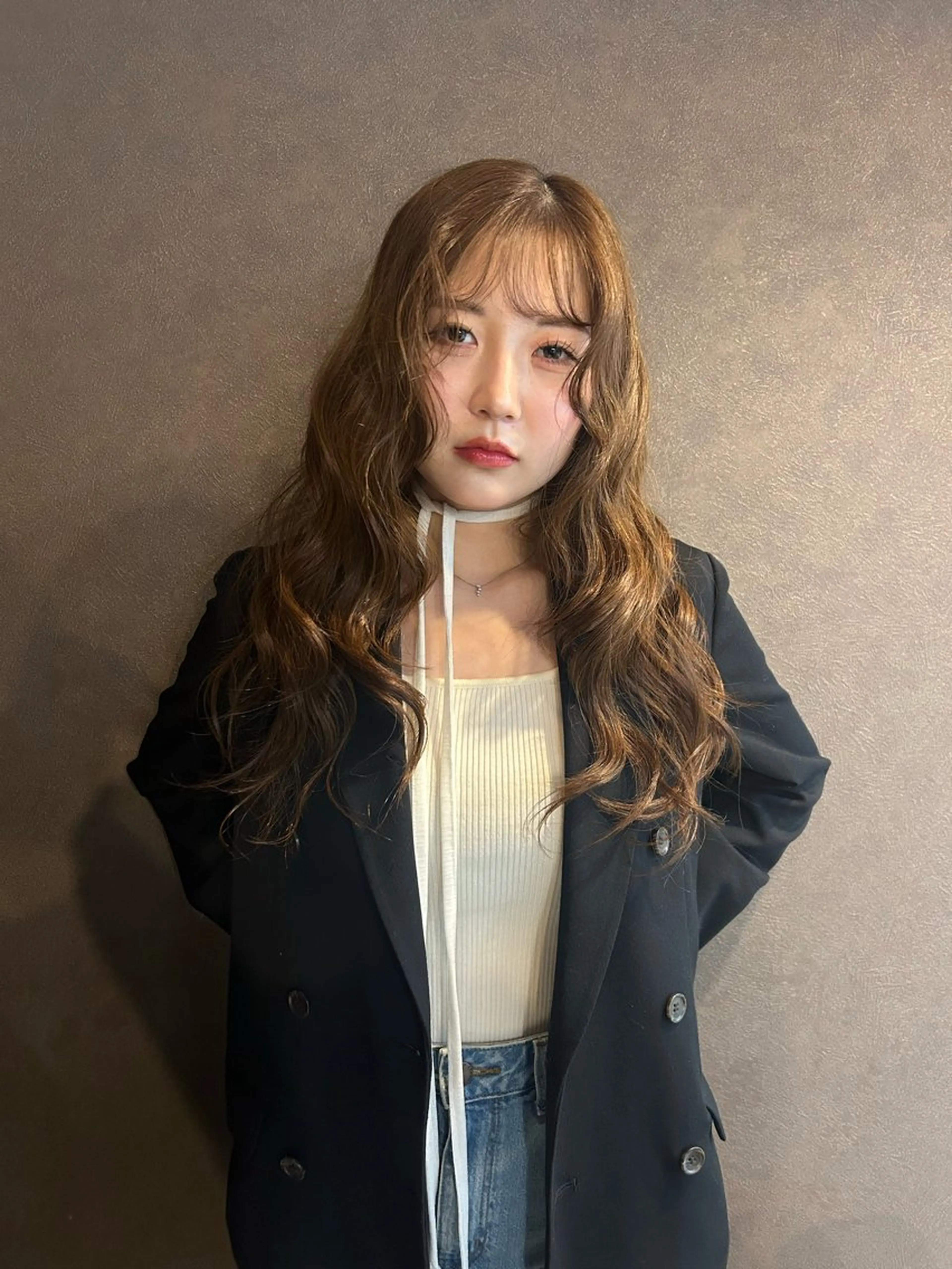 ロング カラー ベージュカラー オリーブベージュ カット ヘアカラー トリートメント ☕️結【suii.】 ボブ/ヘアセット☕️のヘアスタイル