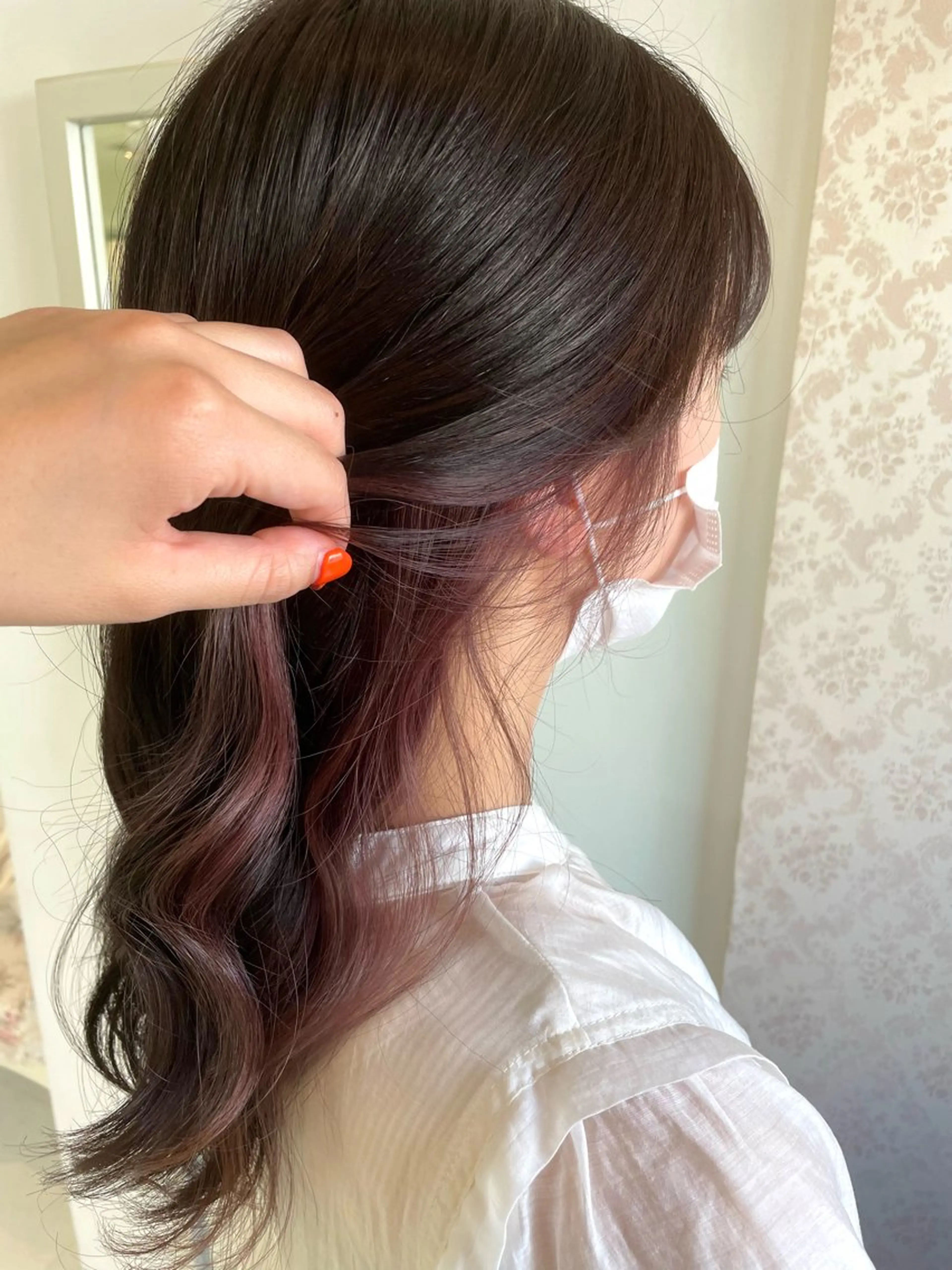 ロング カラー カット ヘアカラー トリートメント ヒヨシ ルナのヘアスタイル