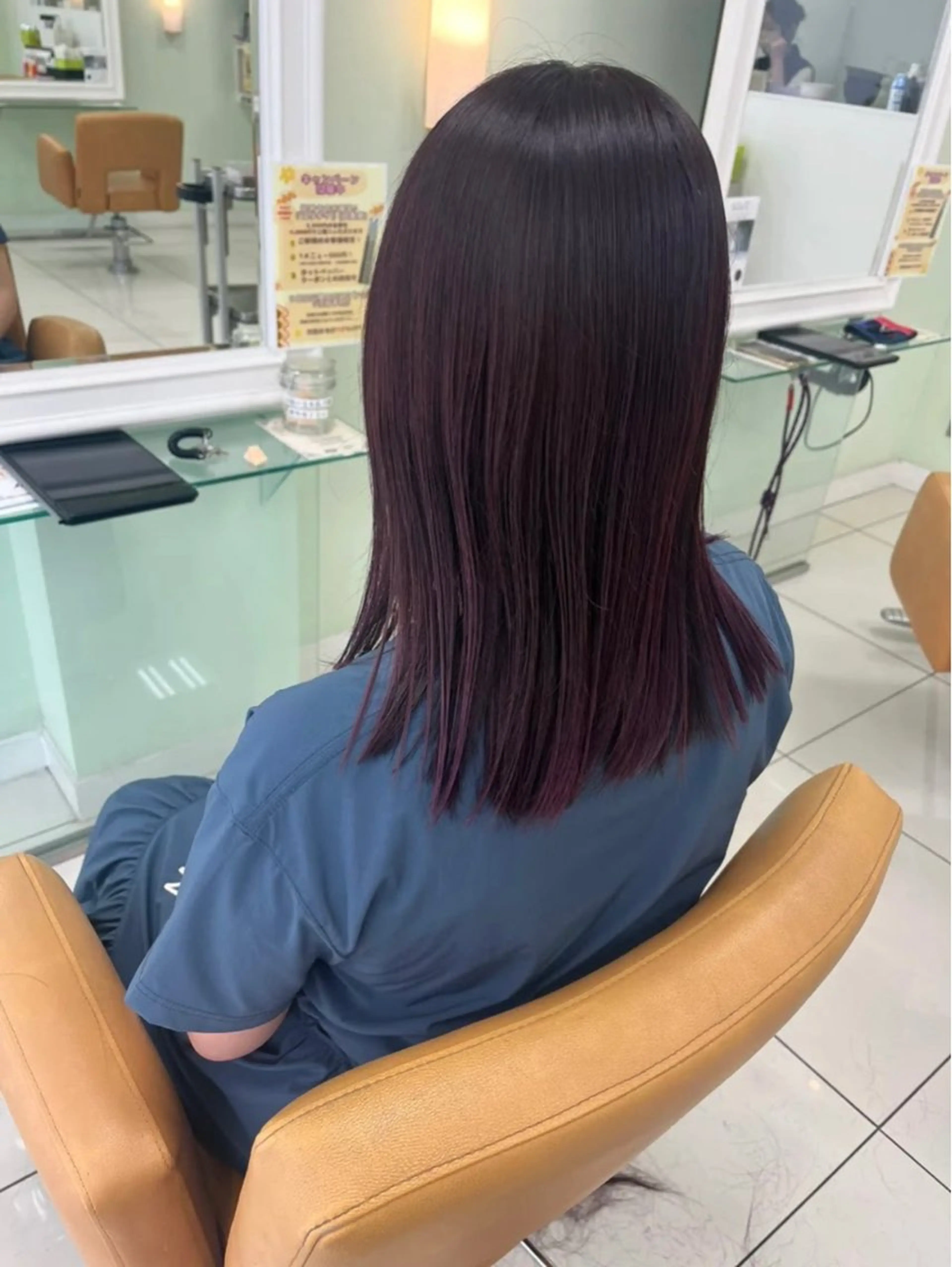 セミロング カラー カットカラーモデル BASSA上石神井店のヘアスタイル