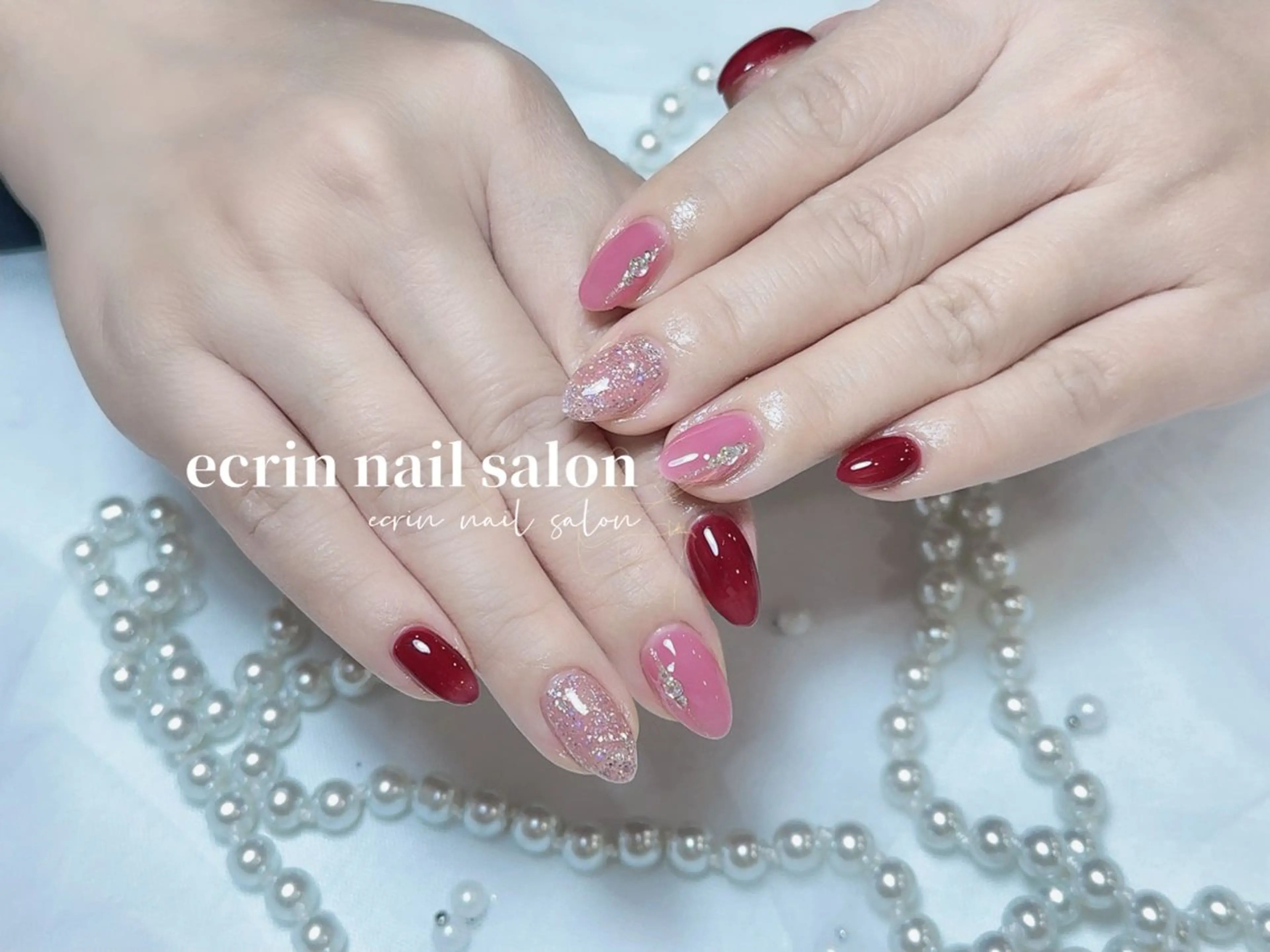 ネイル シンプルネイル ワンホンネイル ハンドネイル ハンドケア ecrin nail salon錦糸町のネイルデザイン
