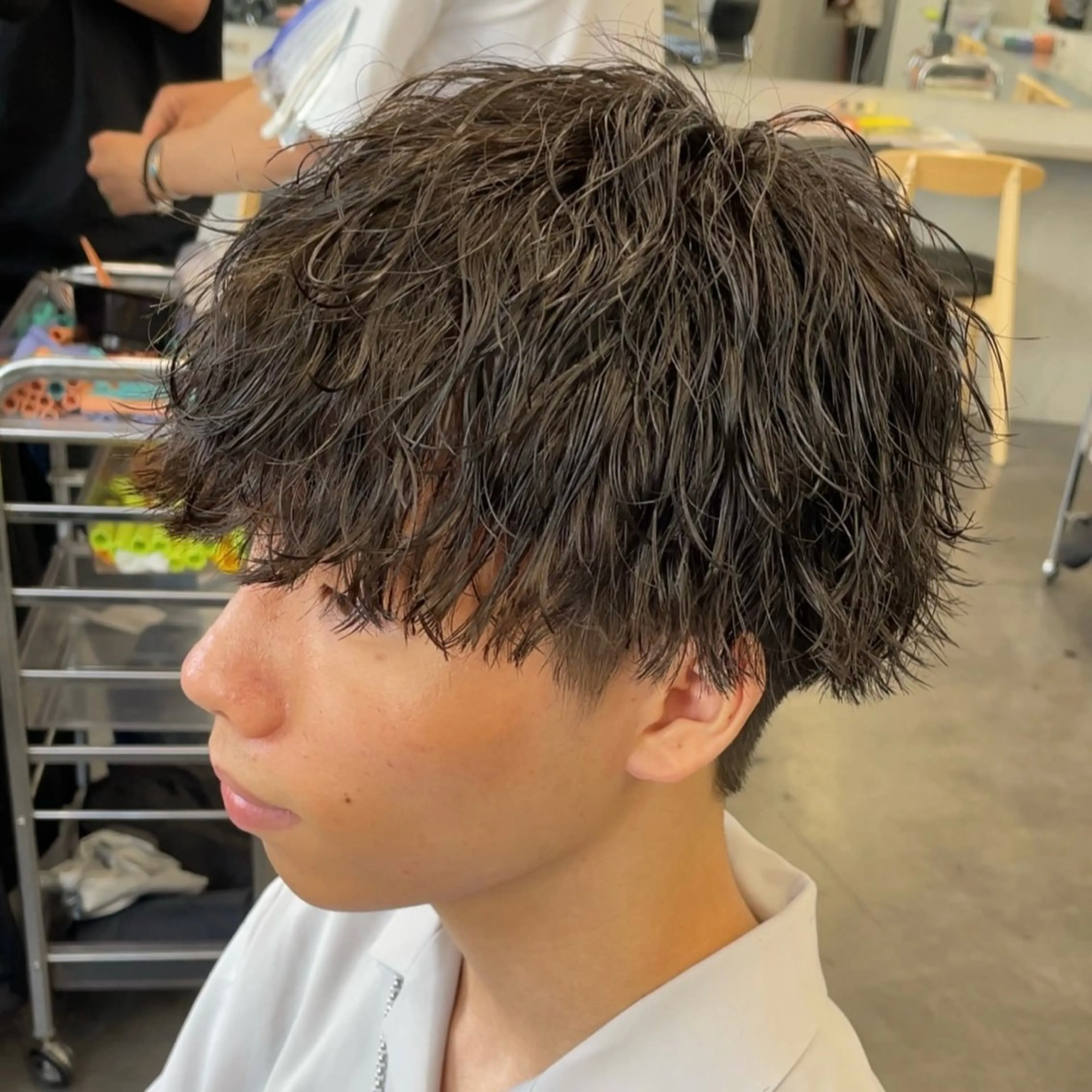 ミディアム パーマ ヘアアレンジ メンズ fifth 石川 凪のヘアスタイル