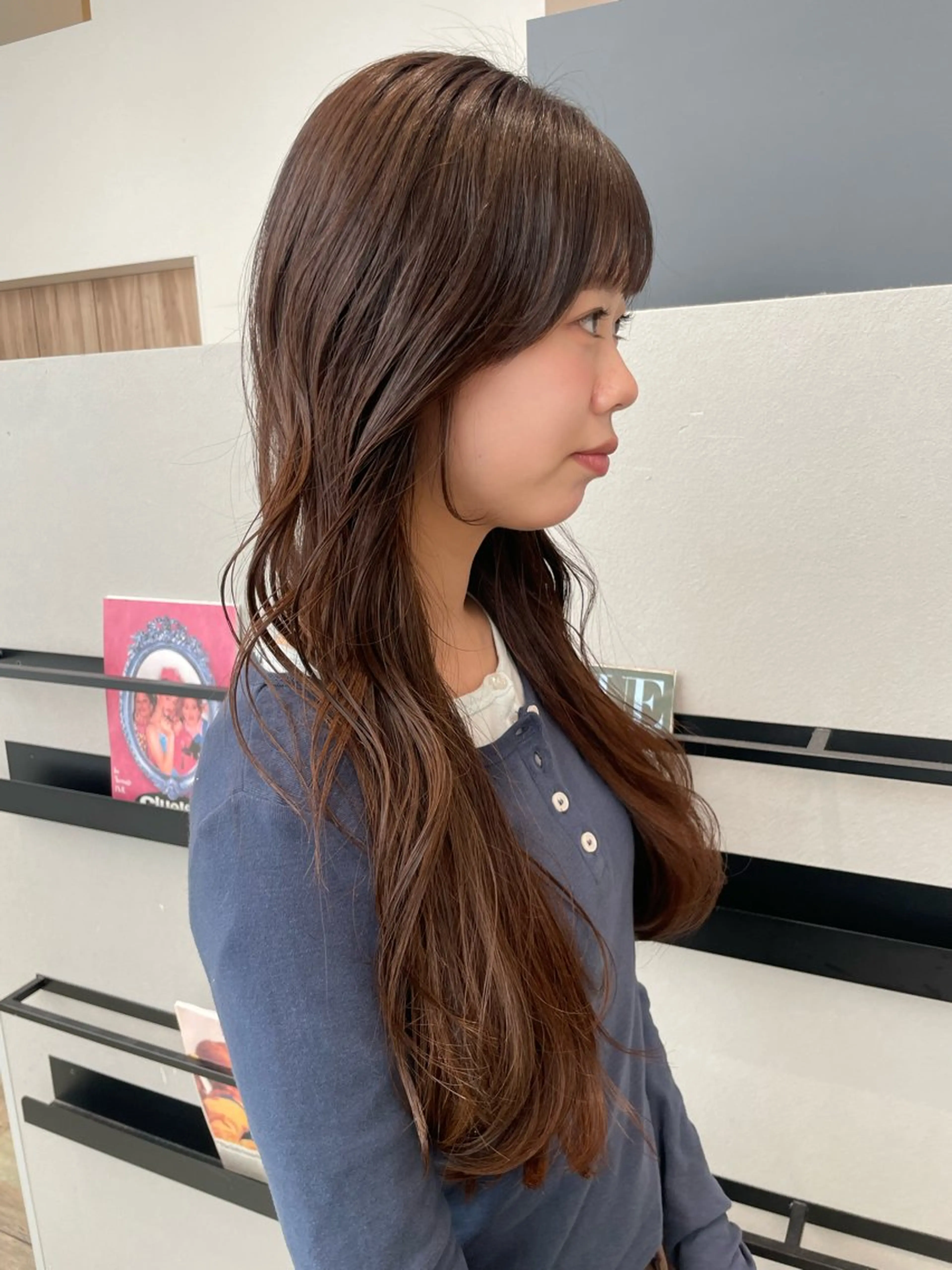 ロング カラー ブラウンカラー グレージュ レイヤーカット カット ヘアカラー トリートメント k-twoたき✨艶感 カラー／美髪矯正のヘアスタイル