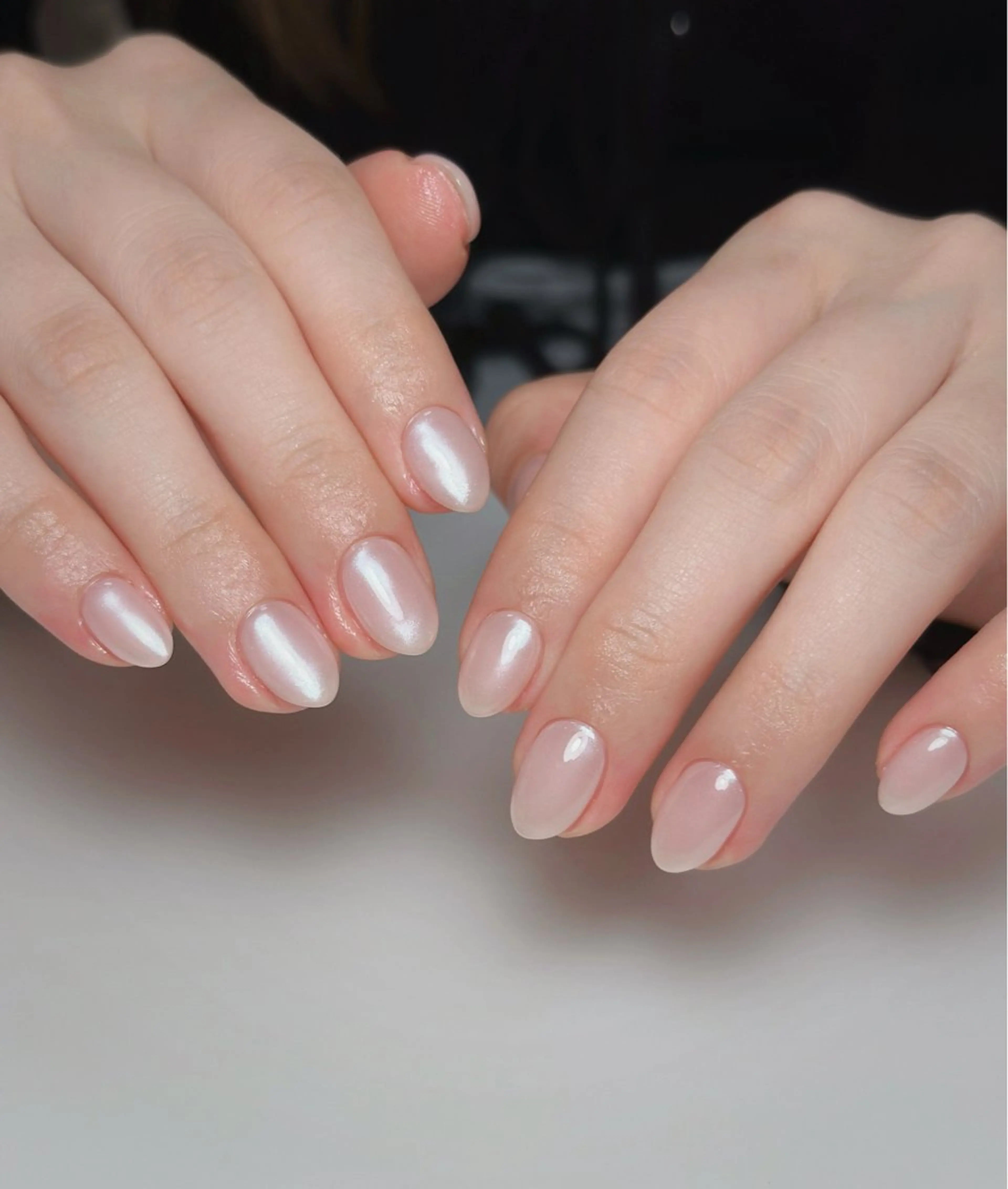 ネイル オーロラネイル 長さ出し フットネイル 韓国ネイル ラメ(グリッター) ハンドネイル 👍thumbs up nail👍のネイルデザイン