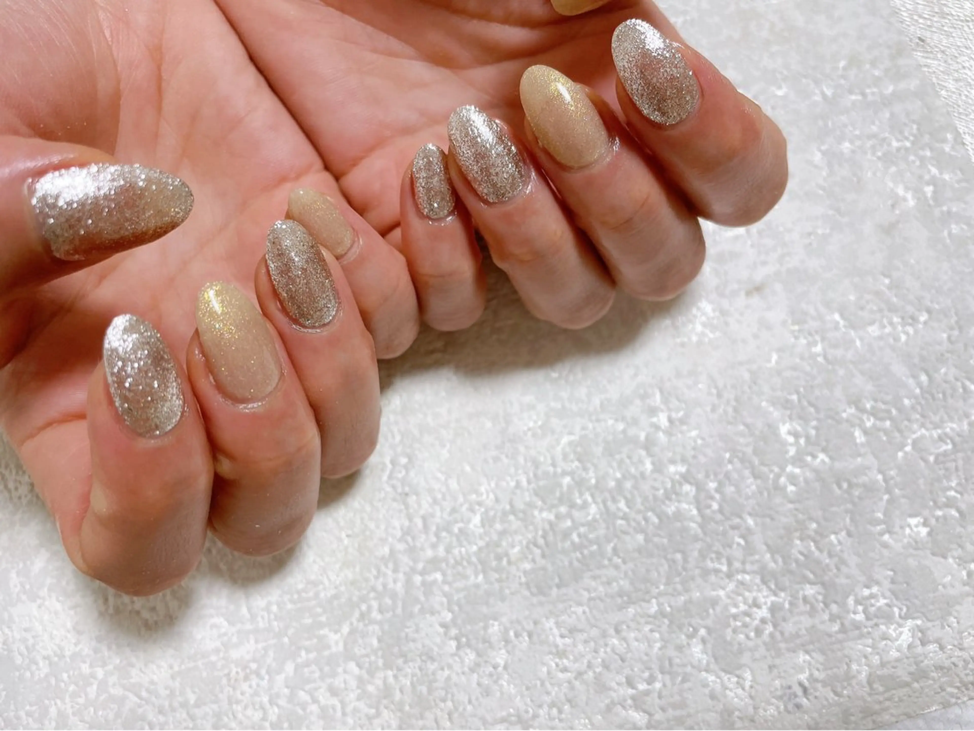 ネイル ジェルネイル キラキラネイル ラメ(グリッター) メンズネイル パラジェル kiki nail たまプラーザのネイルデザイン