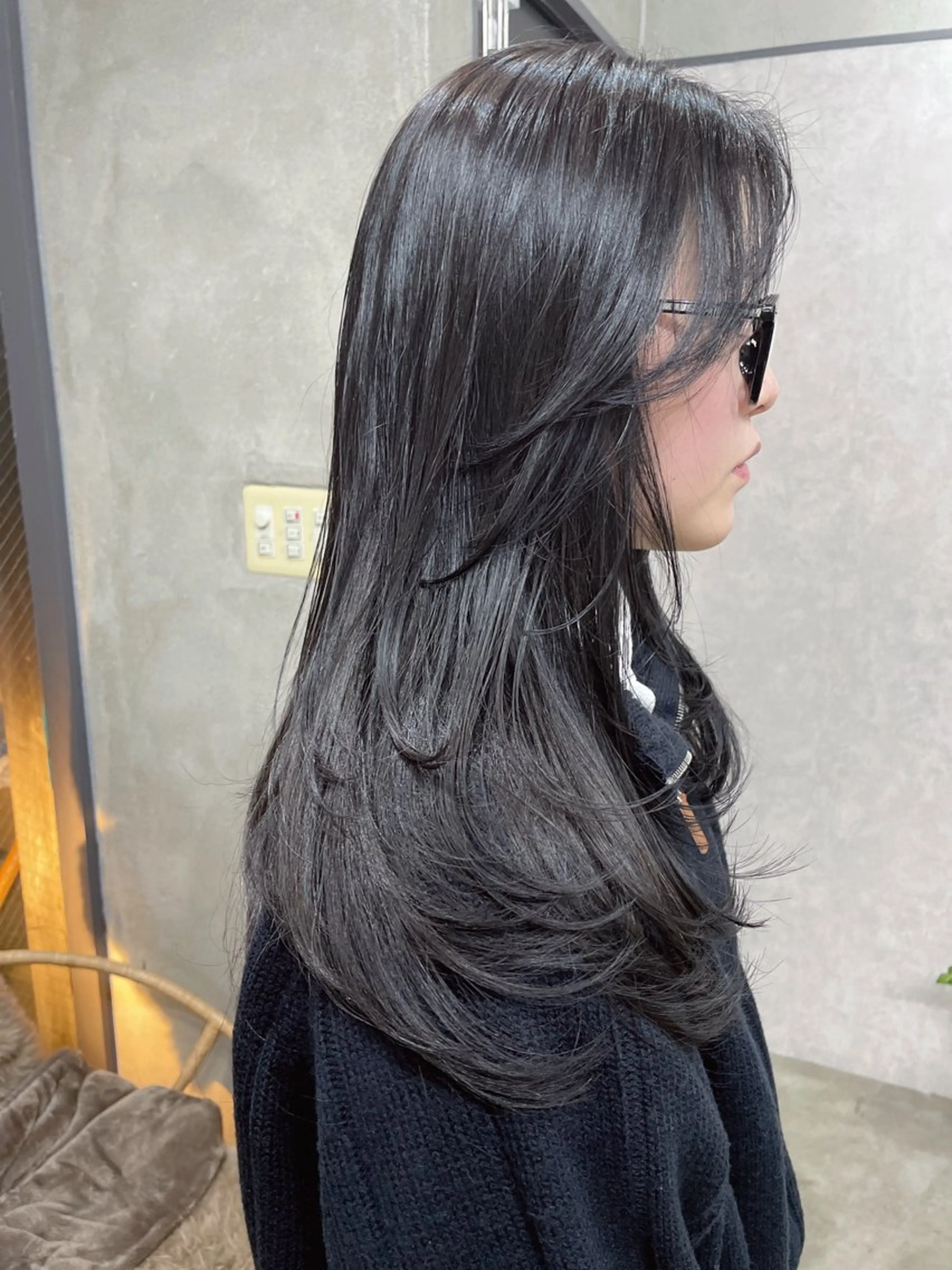 ロング カラー レイヤーカット AIRI layer cut hairのヘアスタイル