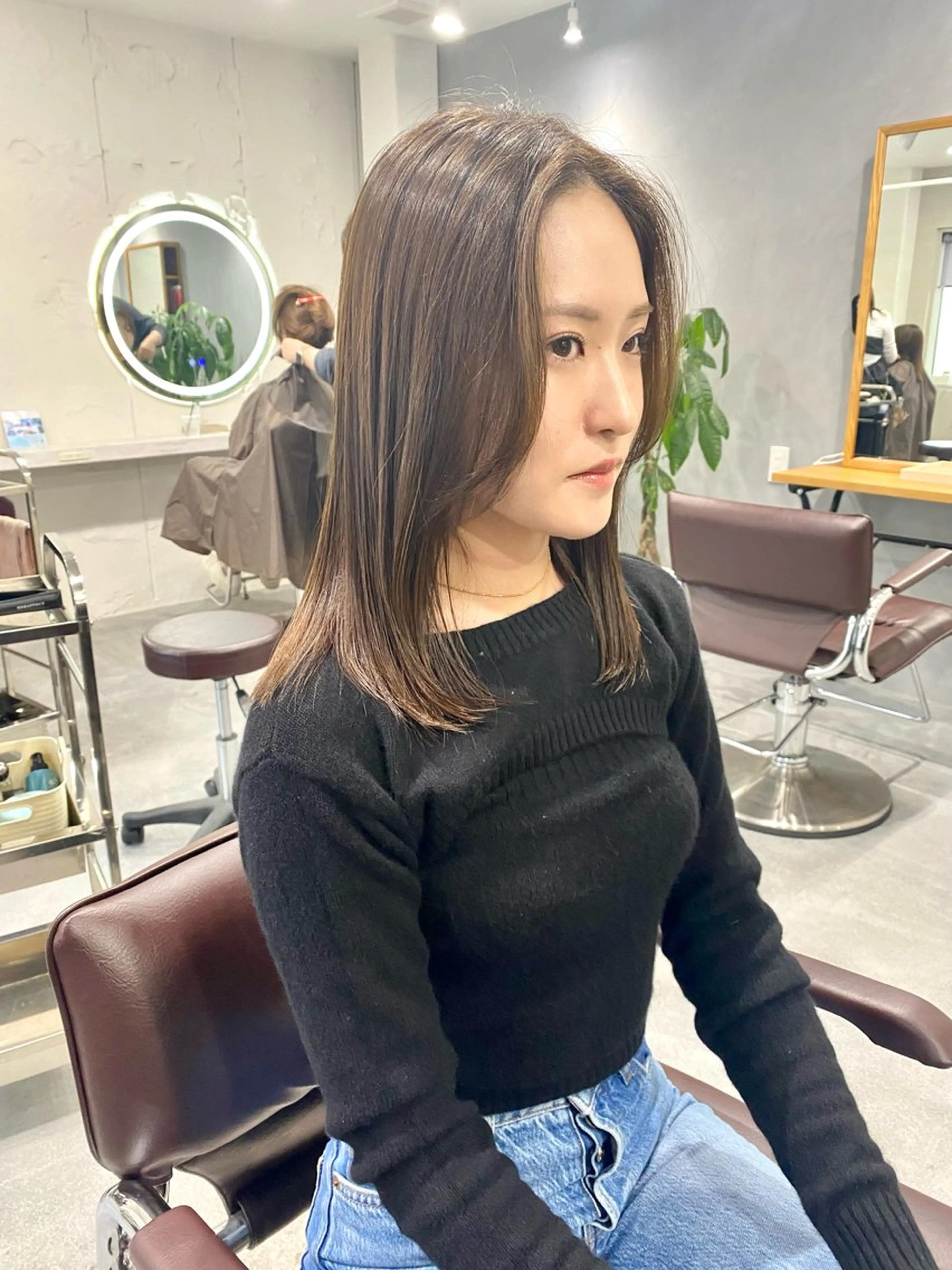 ミディアム カラー 髪質改善 ヘアカラー 梅田中崎町髪質改善 /オキヒロト/エコルのヘアスタイル