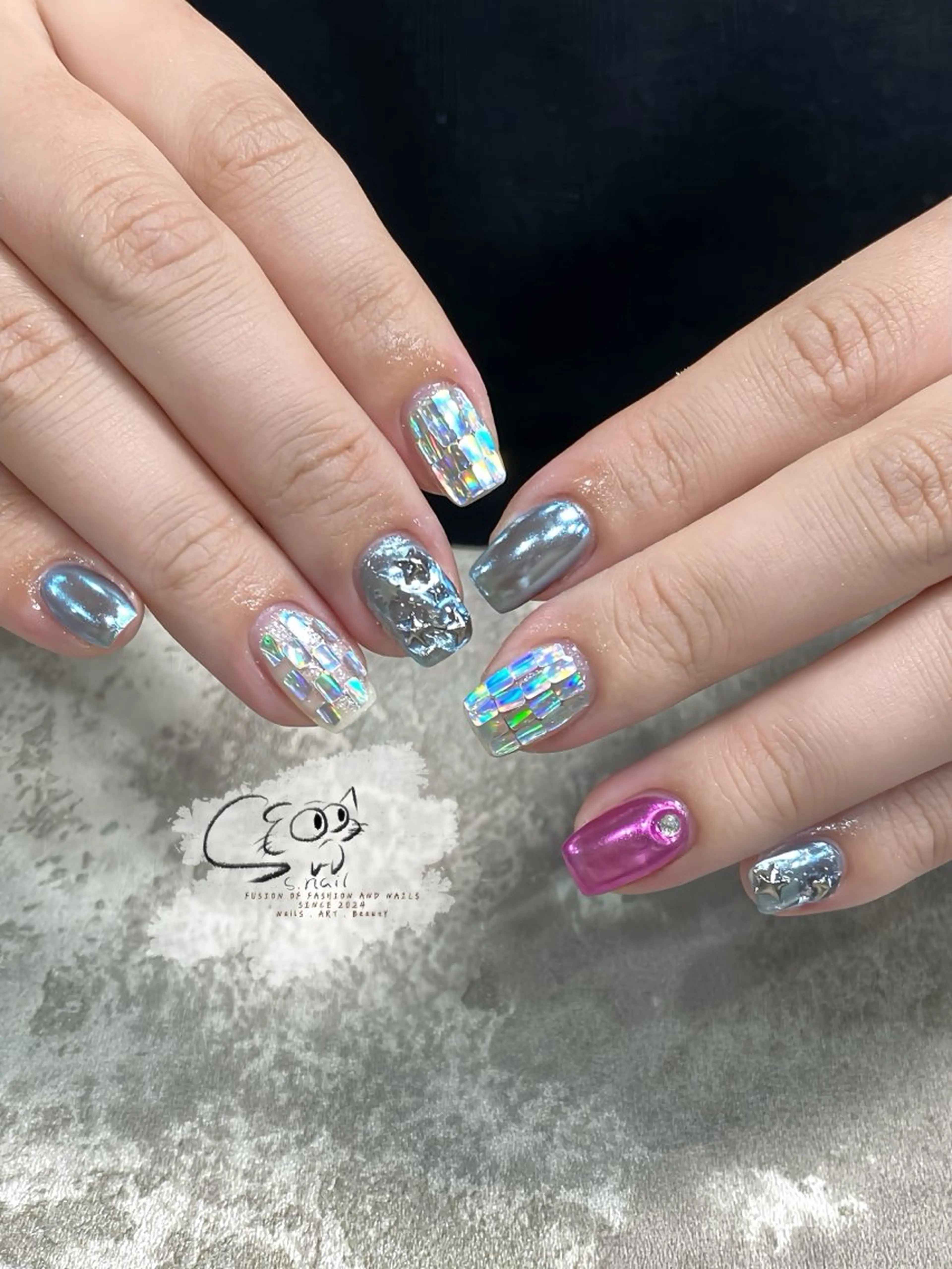 ネイル チークネイル フレンチネイル グラデーション マグネットネイル ワンカラーネイル S.nail _のネイルデザイン