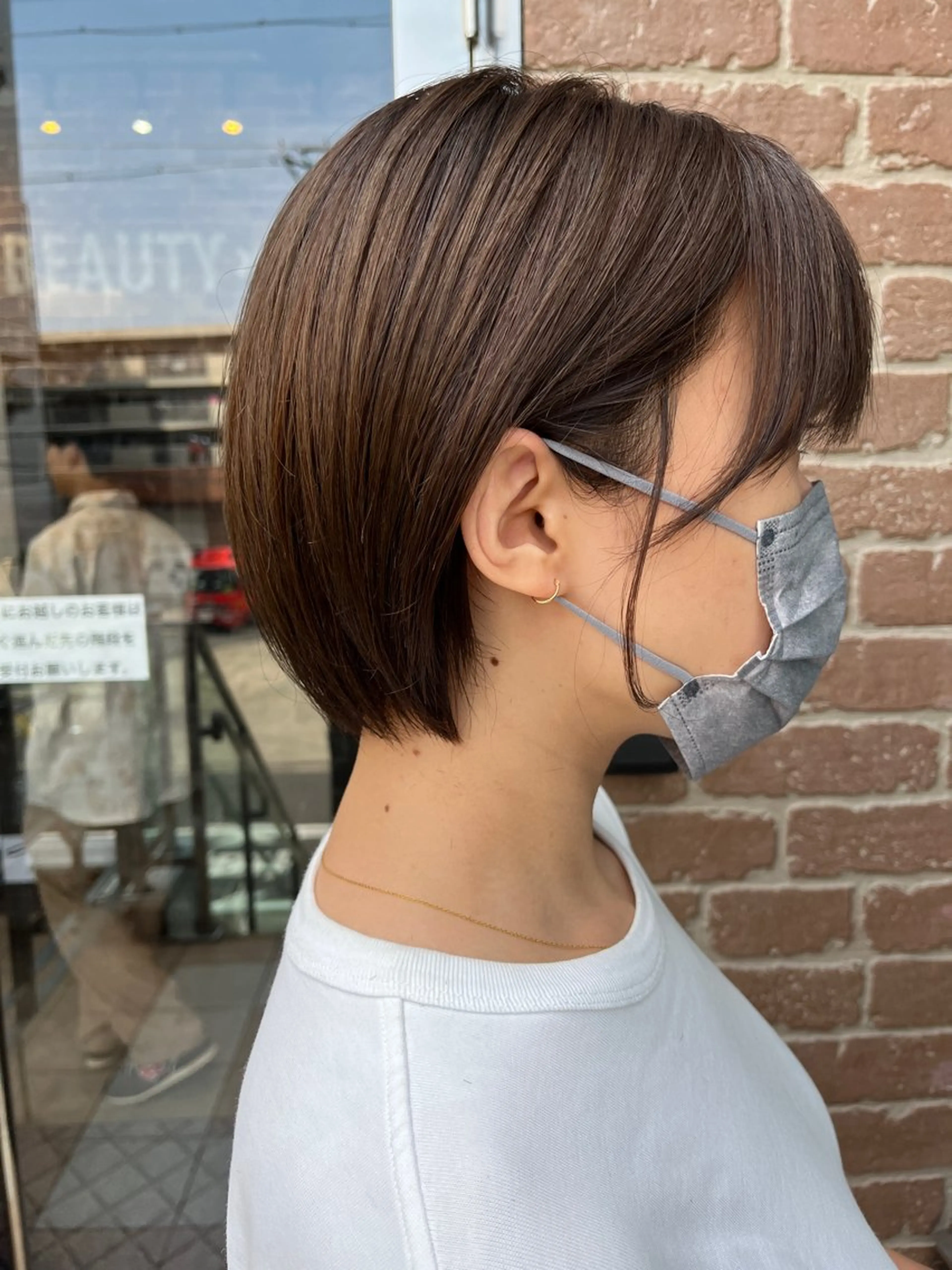 ショート カラー メンズ 久木原 ゆりのヘアスタイル