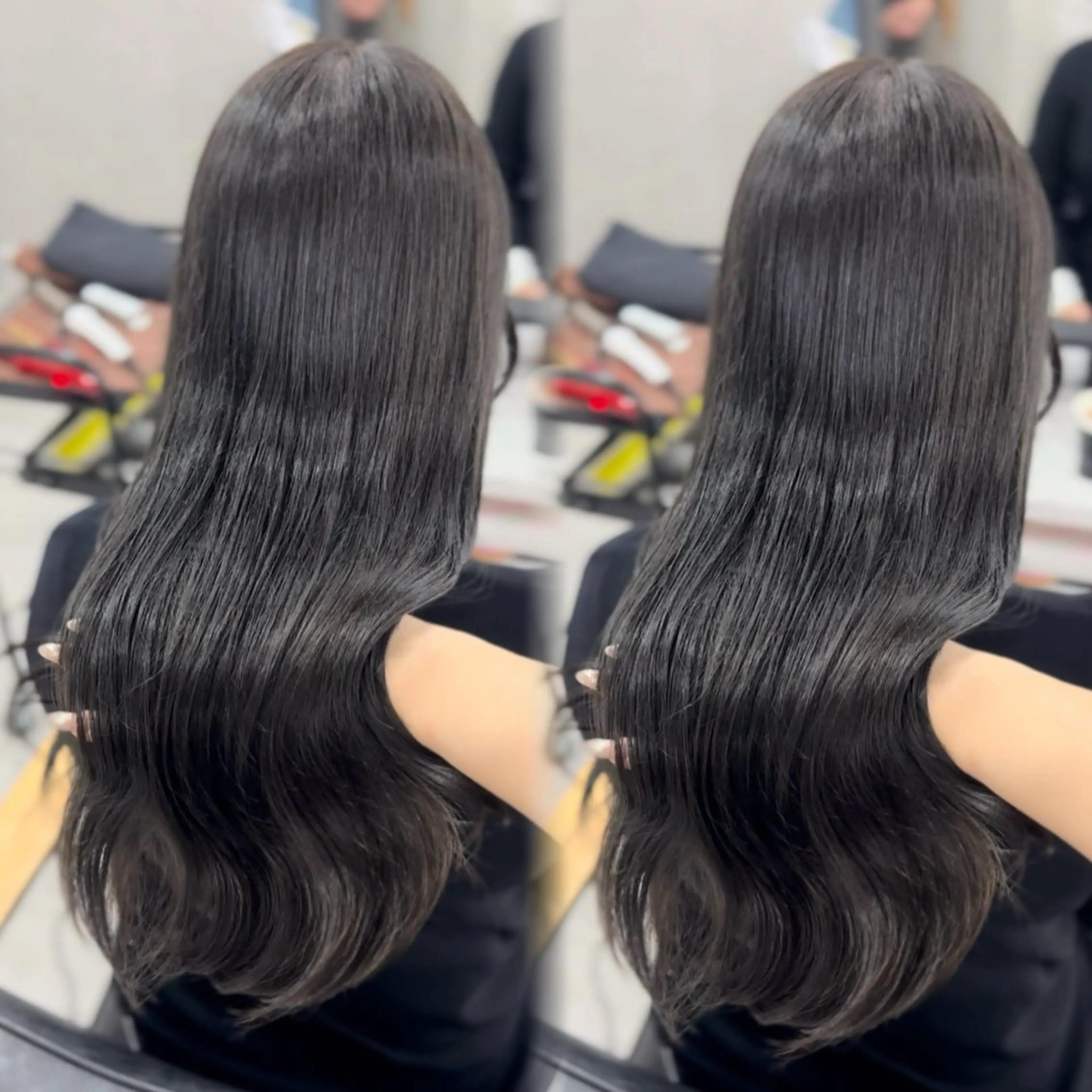 ロング カラー ベージュカラー ブリーチ ブラウンカラー ショコラブラウン ショコラグレージュ カット ヘアカラー トリートメント 赤み無し柔らかカラー 【梅田】madokaのヘアスタイル