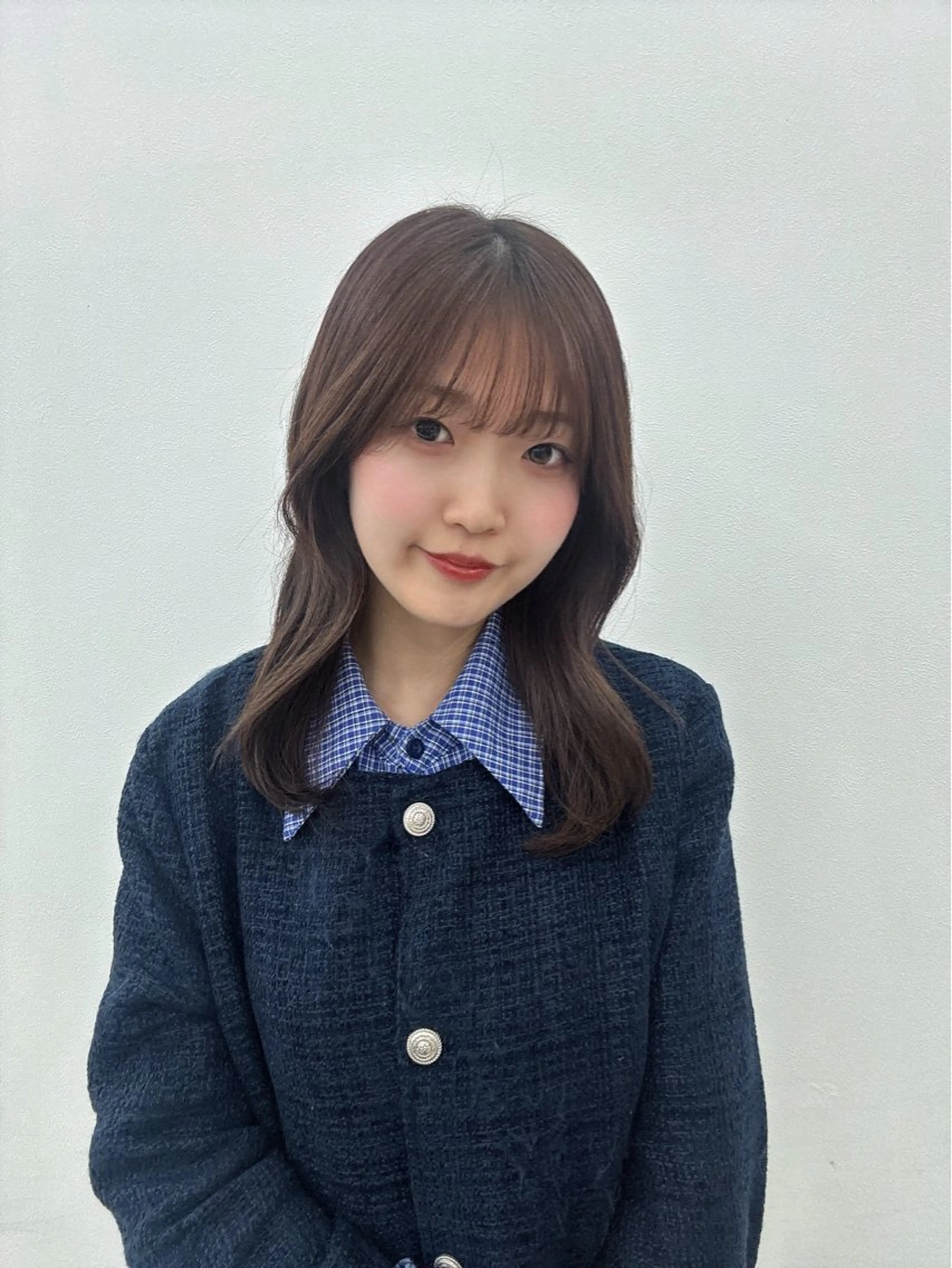 ミディアム カラー カット パーマ 藍斗｜透明感カラー /レイヤーのヘアスタイル