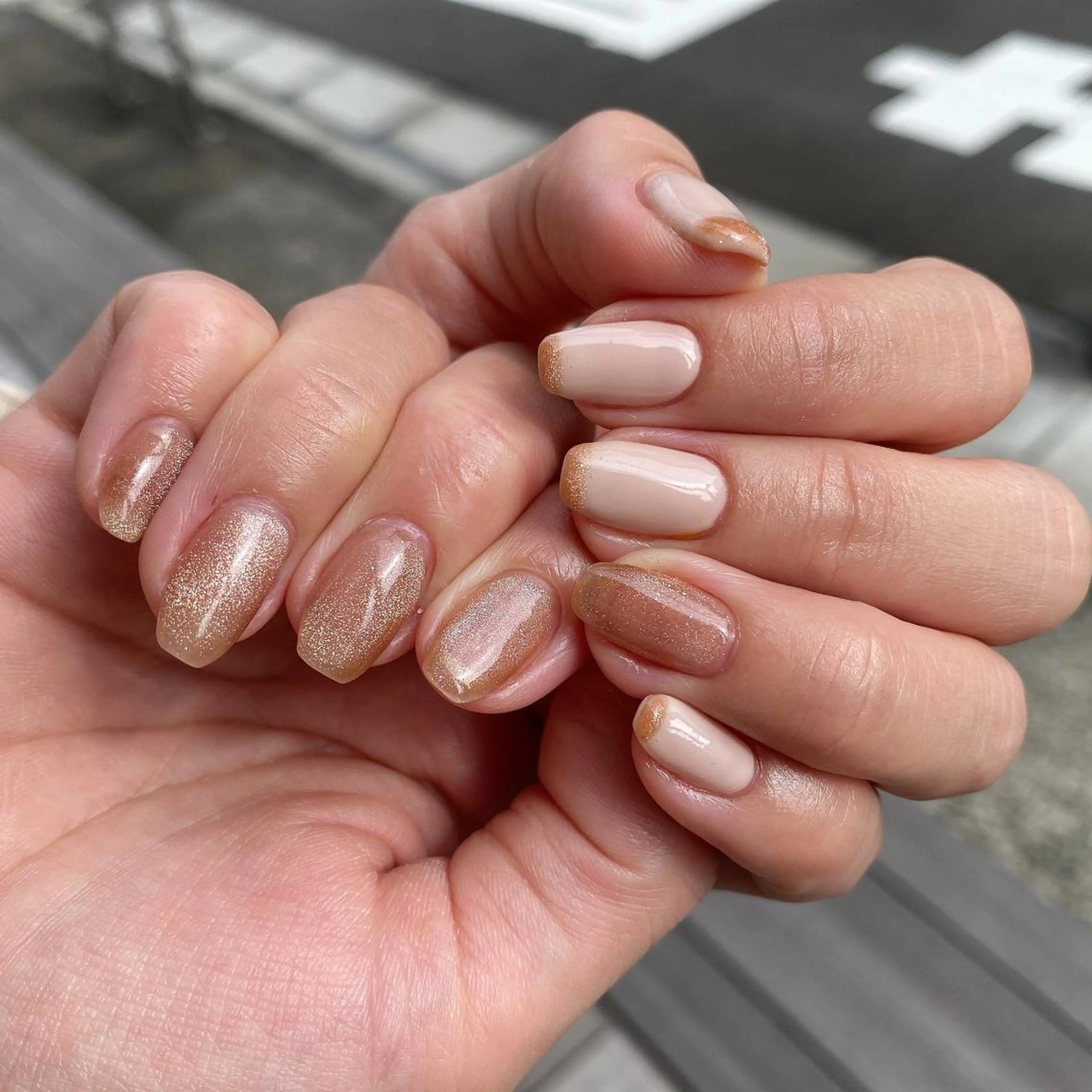 大人気マグネットネイル💗オフなしマシンケア付き🎁ネイルオイルプレゼント中😌の写真