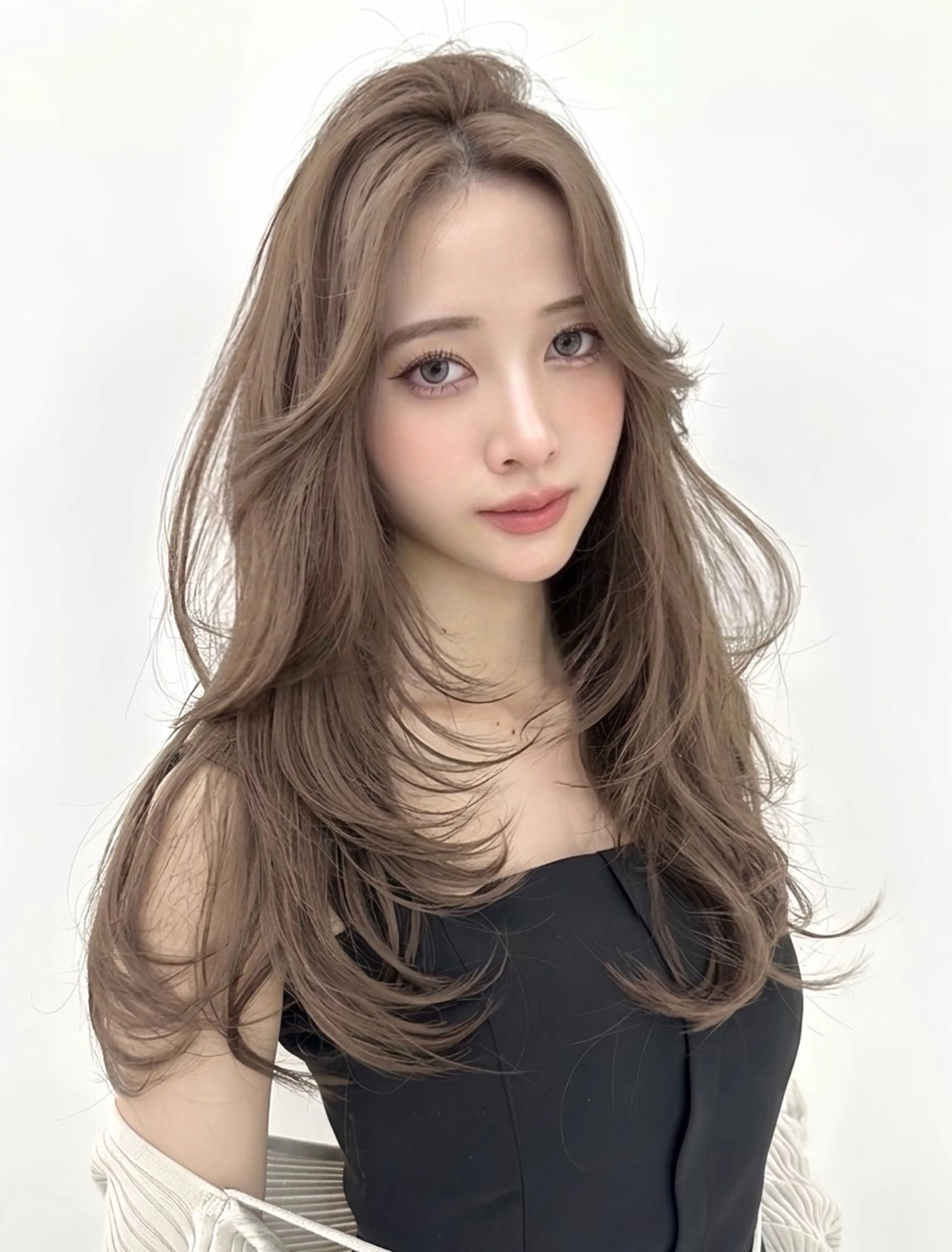 ロング カラー カット ヘアカラー トリートメント 抜きっぱなしブロンド /ハイトーン/カナタのヘアスタイル
