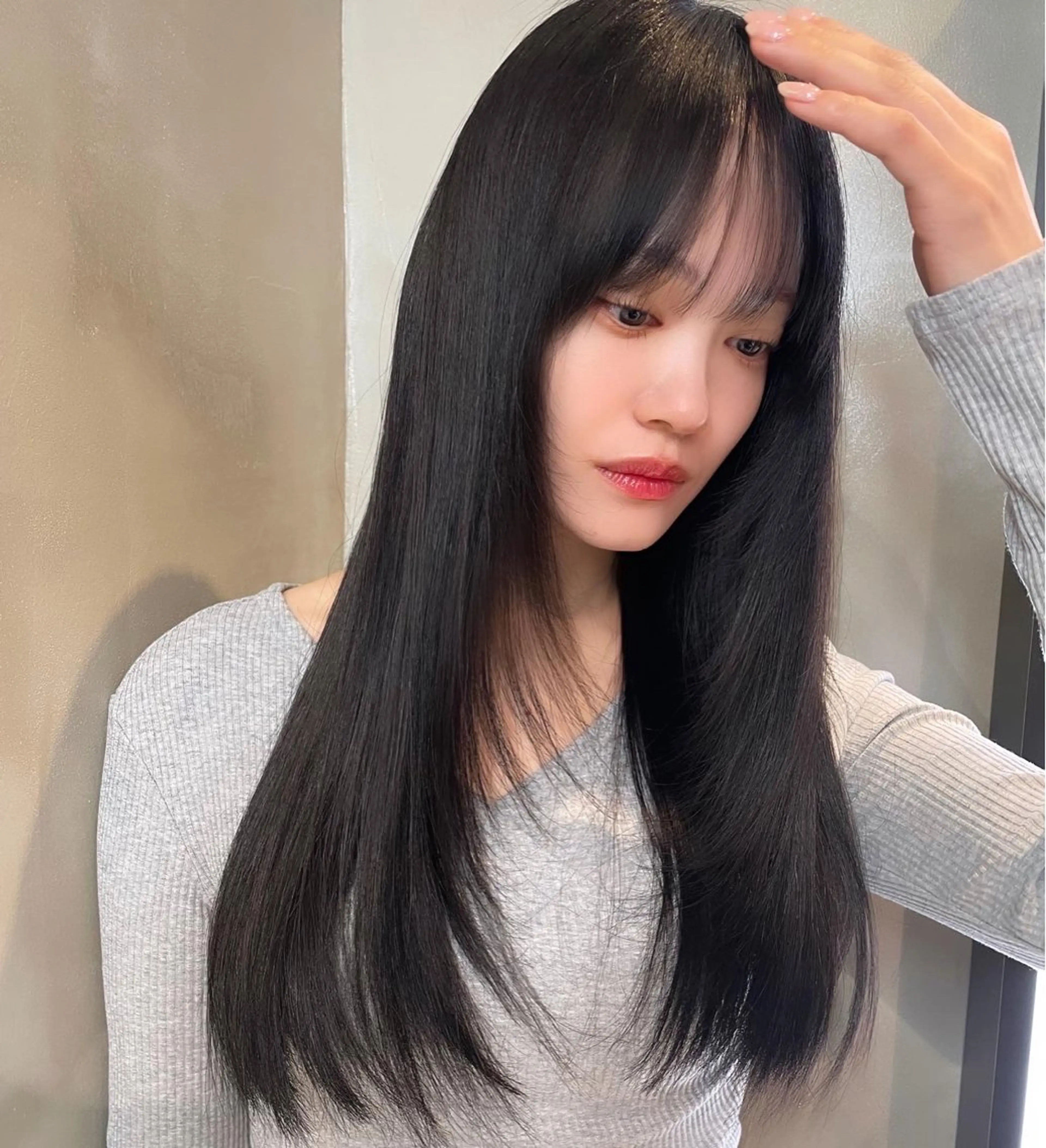 ロング カット トリートメント 韓国ヘア🇰🇷 YURIYAのヘアスタイル