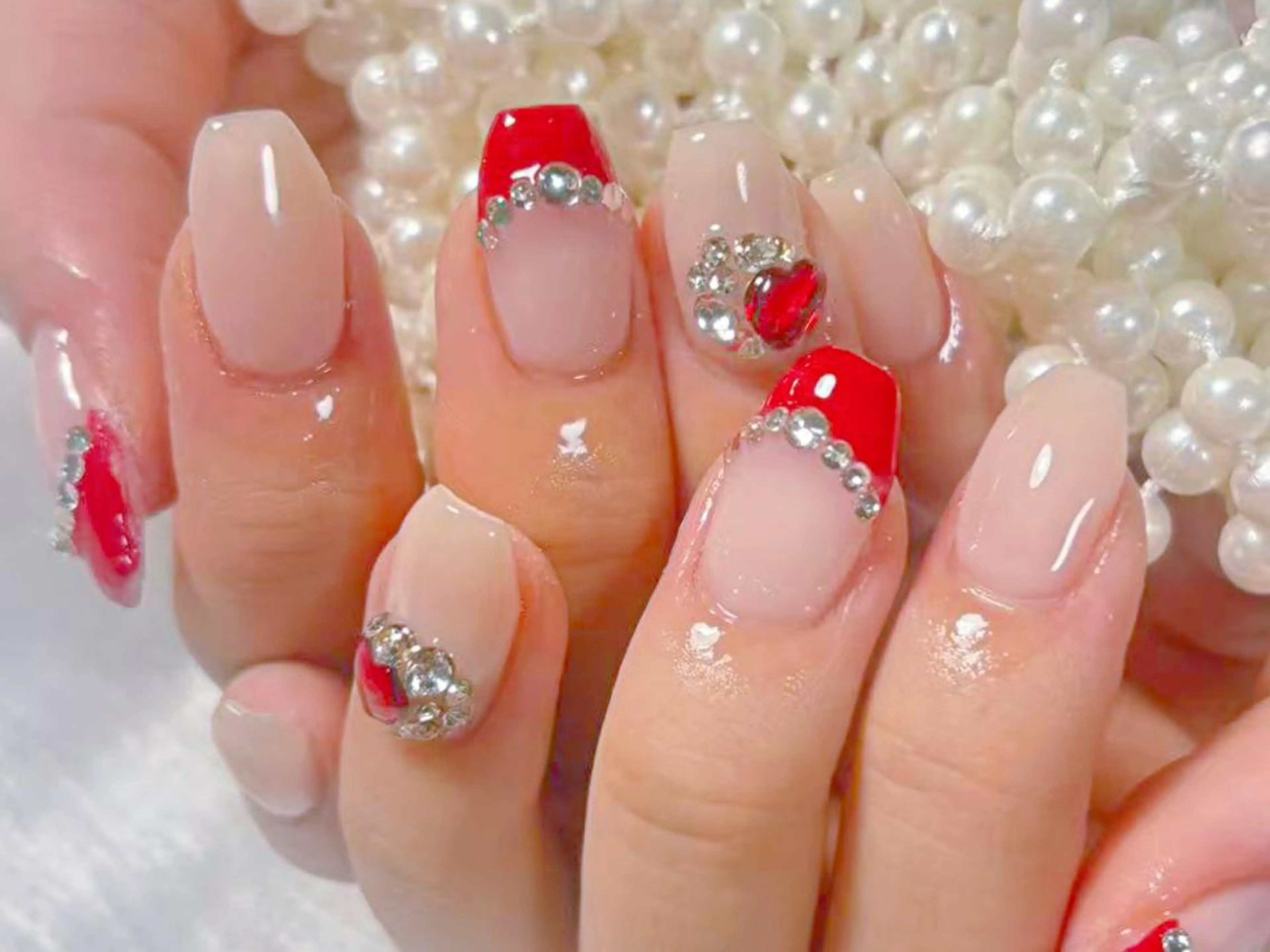 ネイル ハンドネイル 🎀鈴音🎀 ワンホンネイルのネイルデザイン