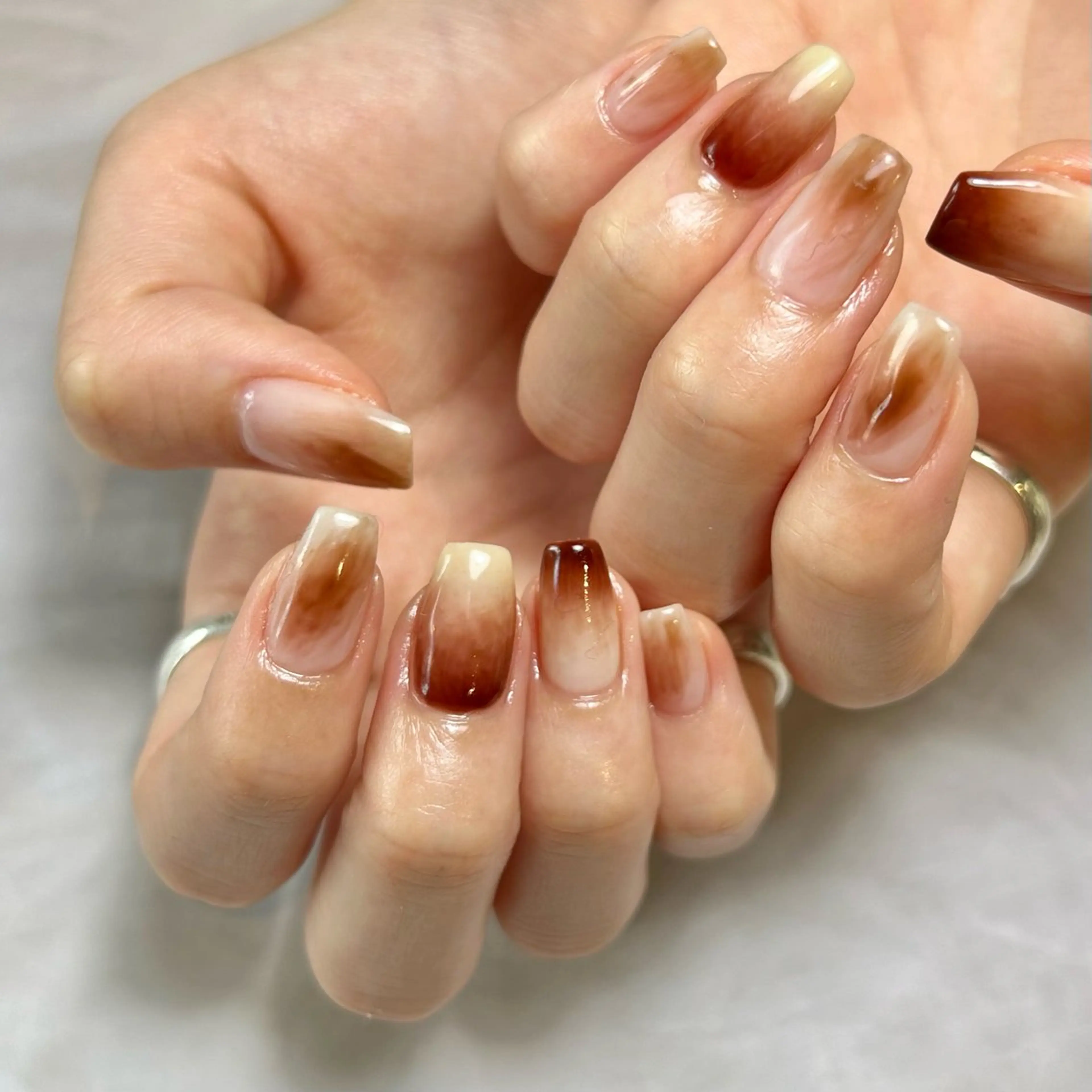 ネイル 持ち込み ニュアンスネイル ハンドネイル Reflection marikoのネイルデザイン