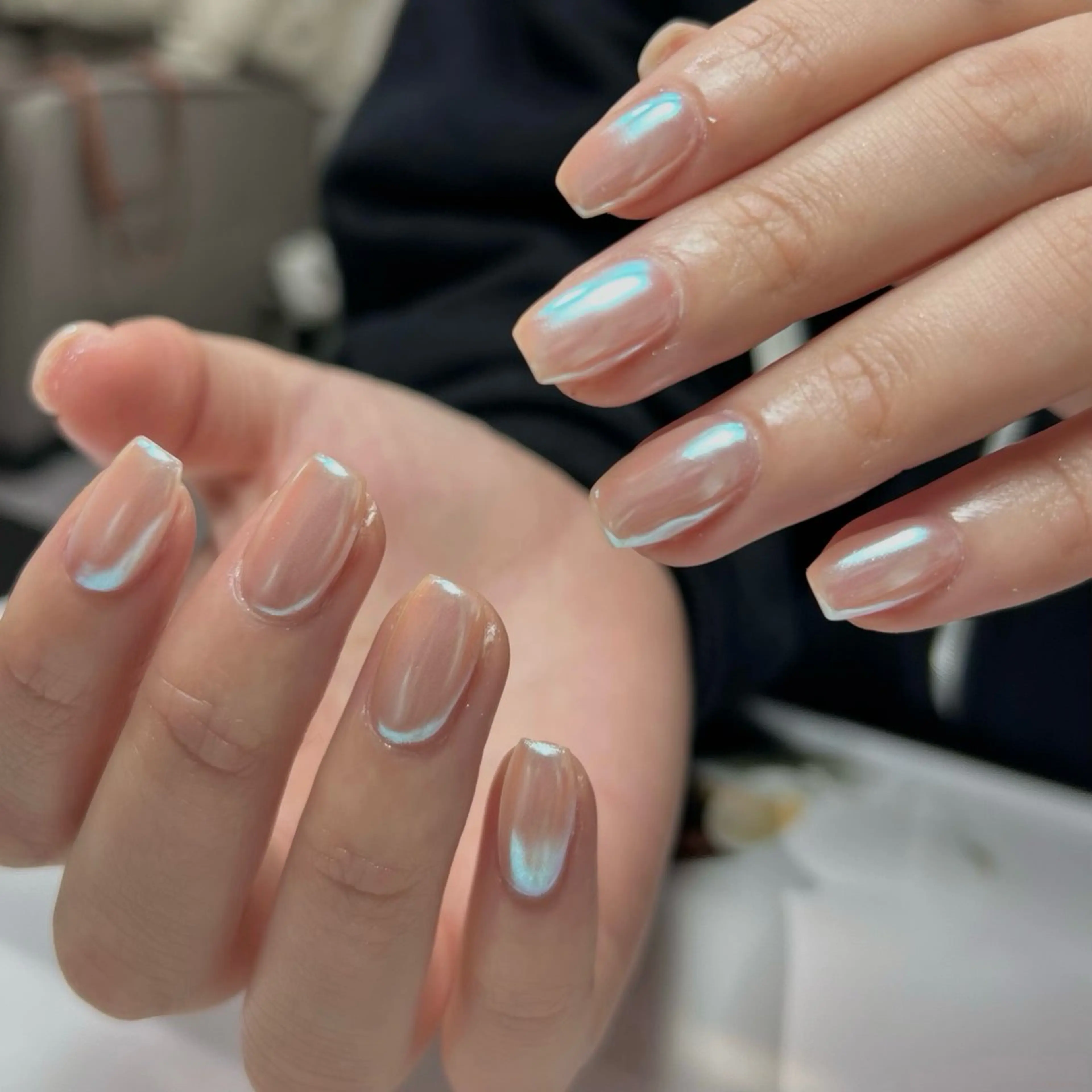 ネイル グラデーション ラメ(グリッター) マグネットネイル ミラーネイル ニュアンスネイル ハンドネイル Lumi de nailsのネイルデザイン