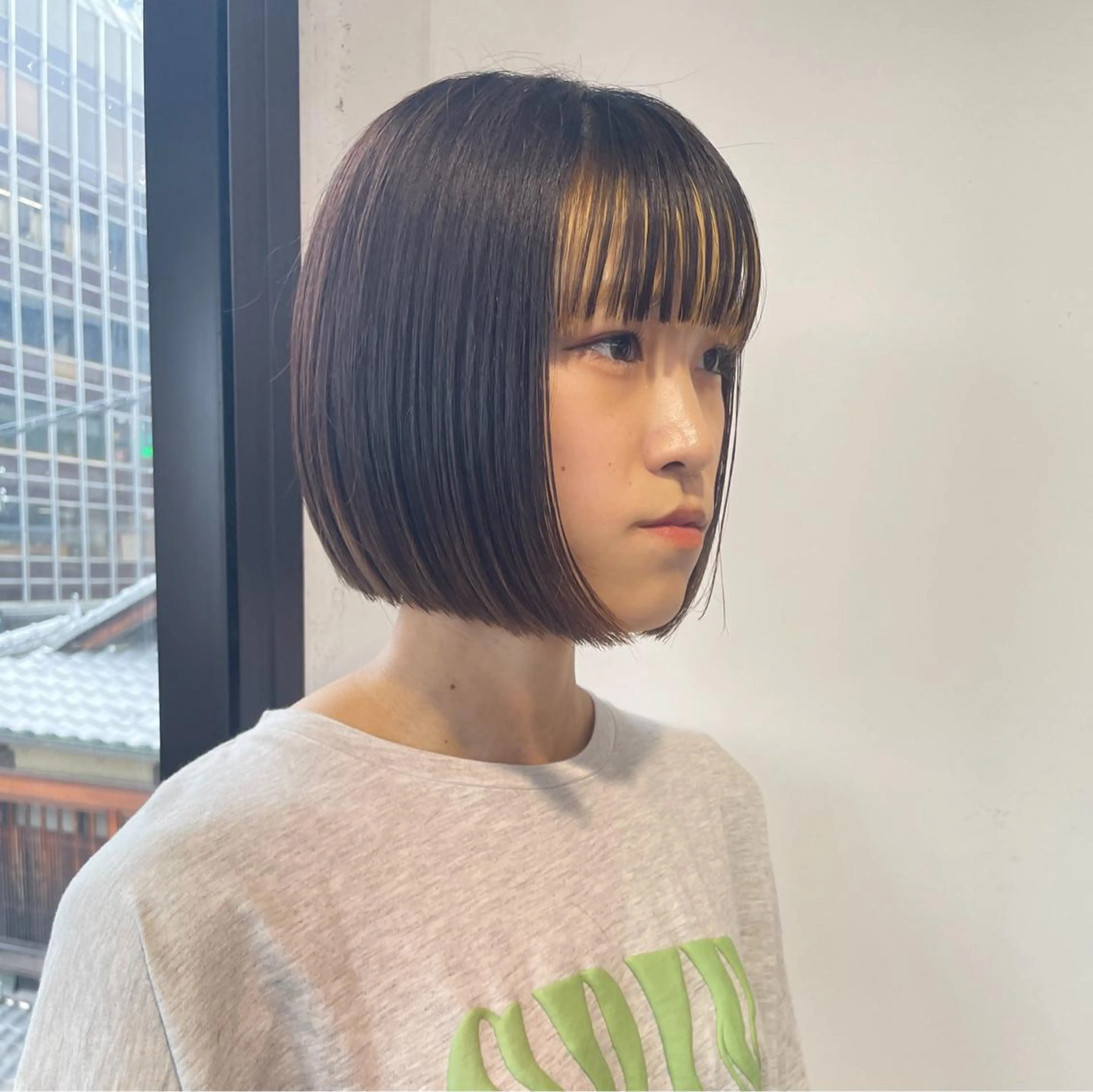 ショート カラー インナーカラー ボブ 似合わせヘア🤍 面田法子のヘアスタイル