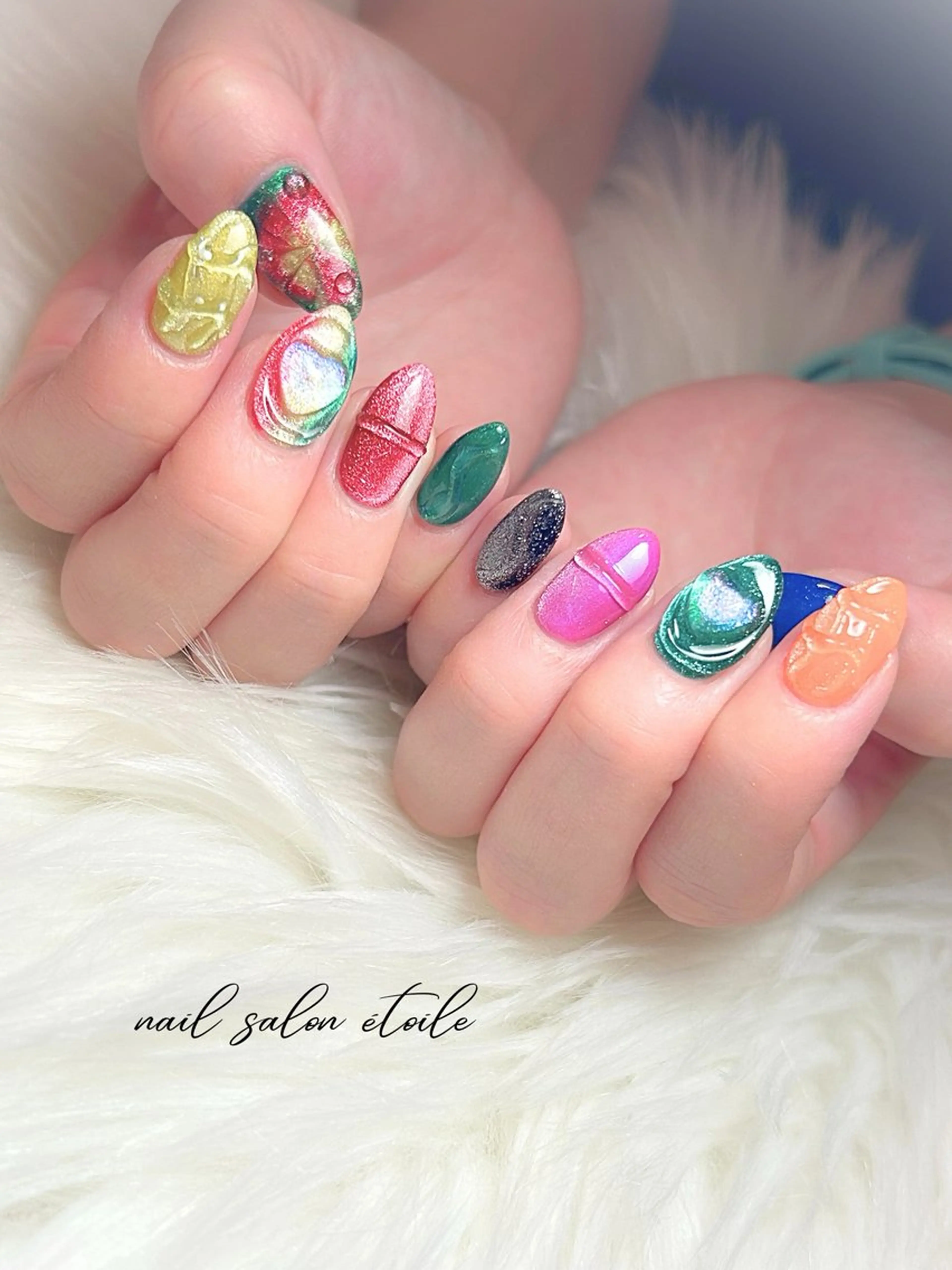 ネイル マグネットネイル ハンドネイル nail salon étoileのネイルデザイン