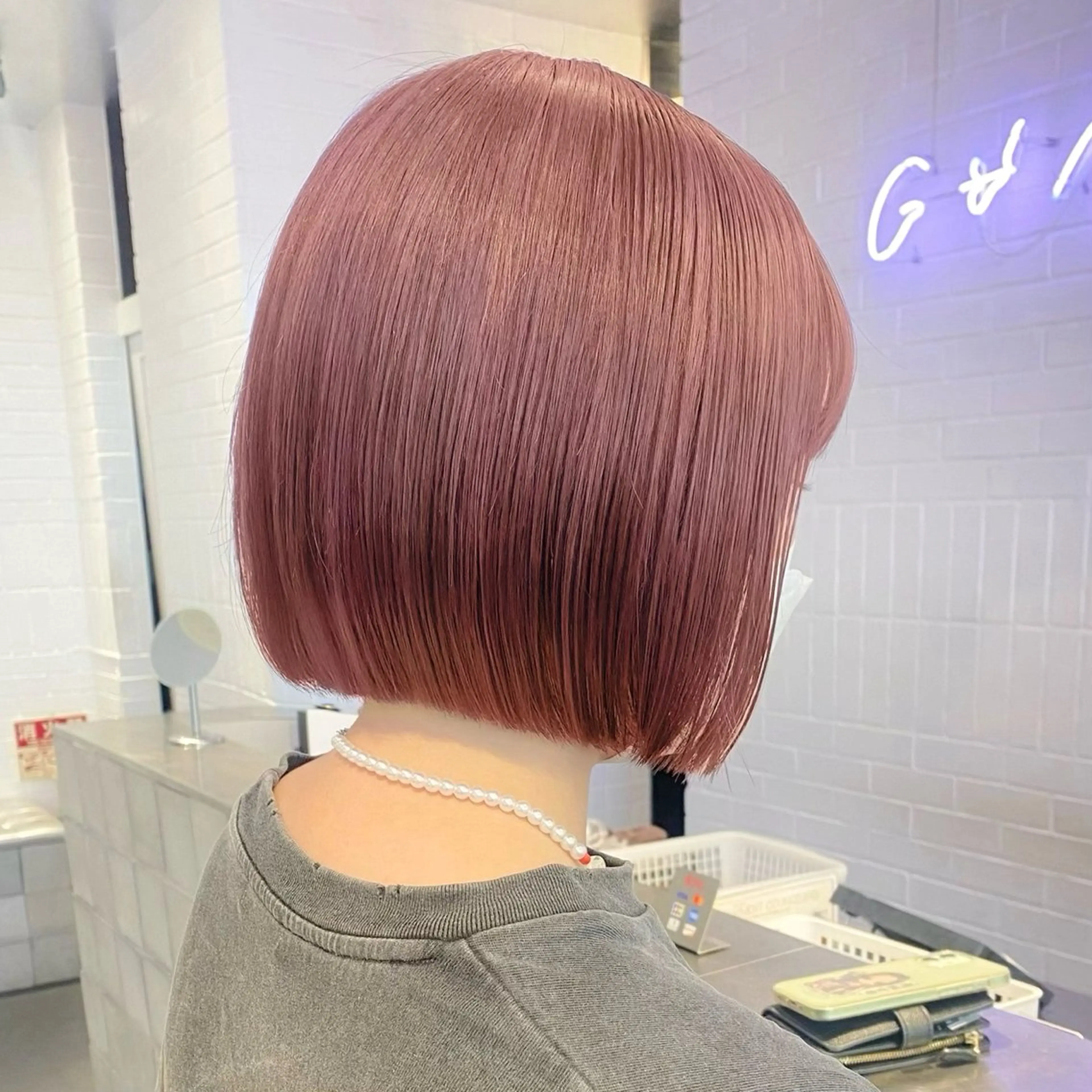 ミディアム カラー ヘアアレンジ 顔周りカット×透明感 カラー💫AINAのヘアスタイル