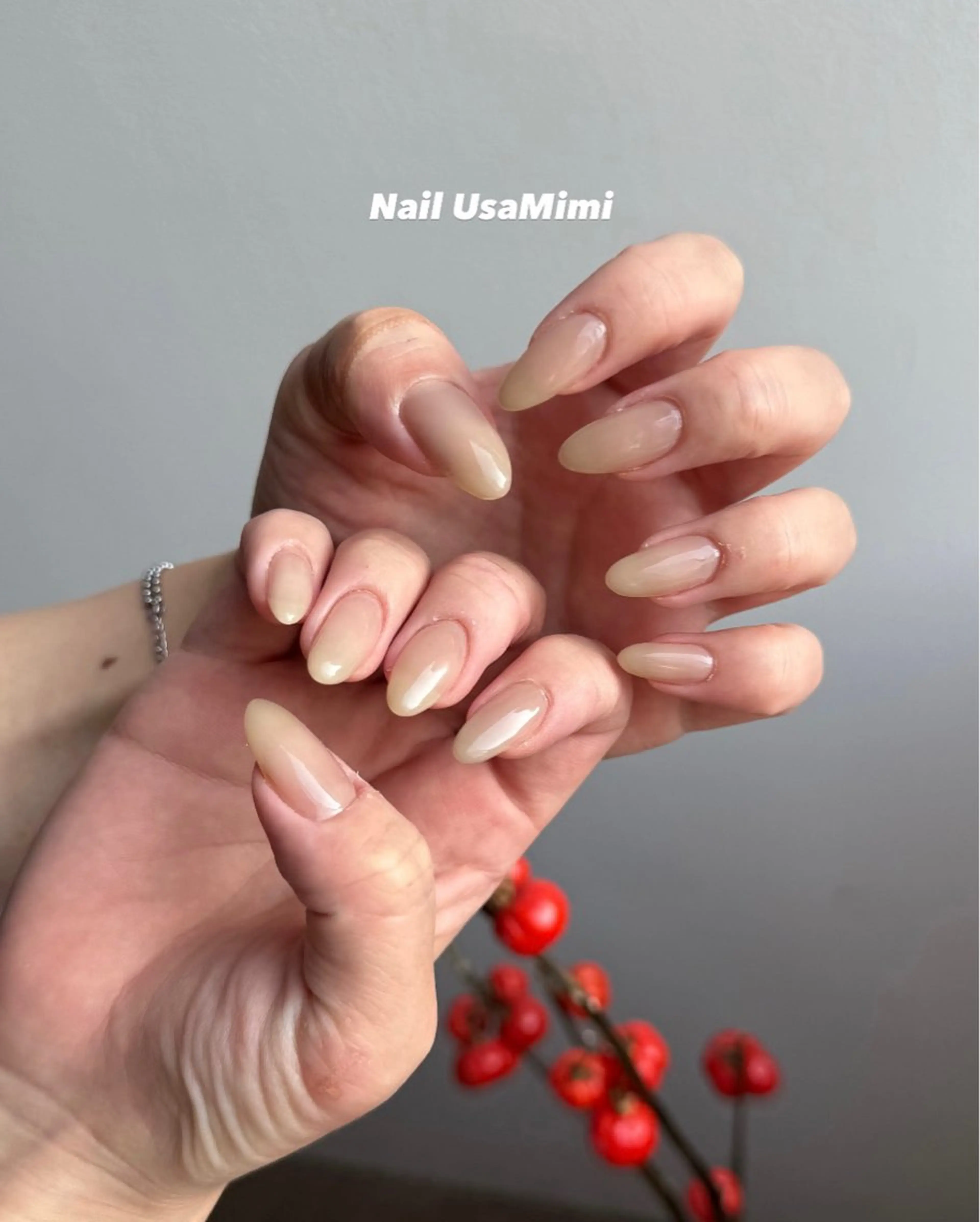 ネイル ジェルネイル グラデーション 韓国ネイル ラメ(グリッター) ラメグラデーション ハンドネイル 本町ネイルNail UsaMimiのネイルデザイン