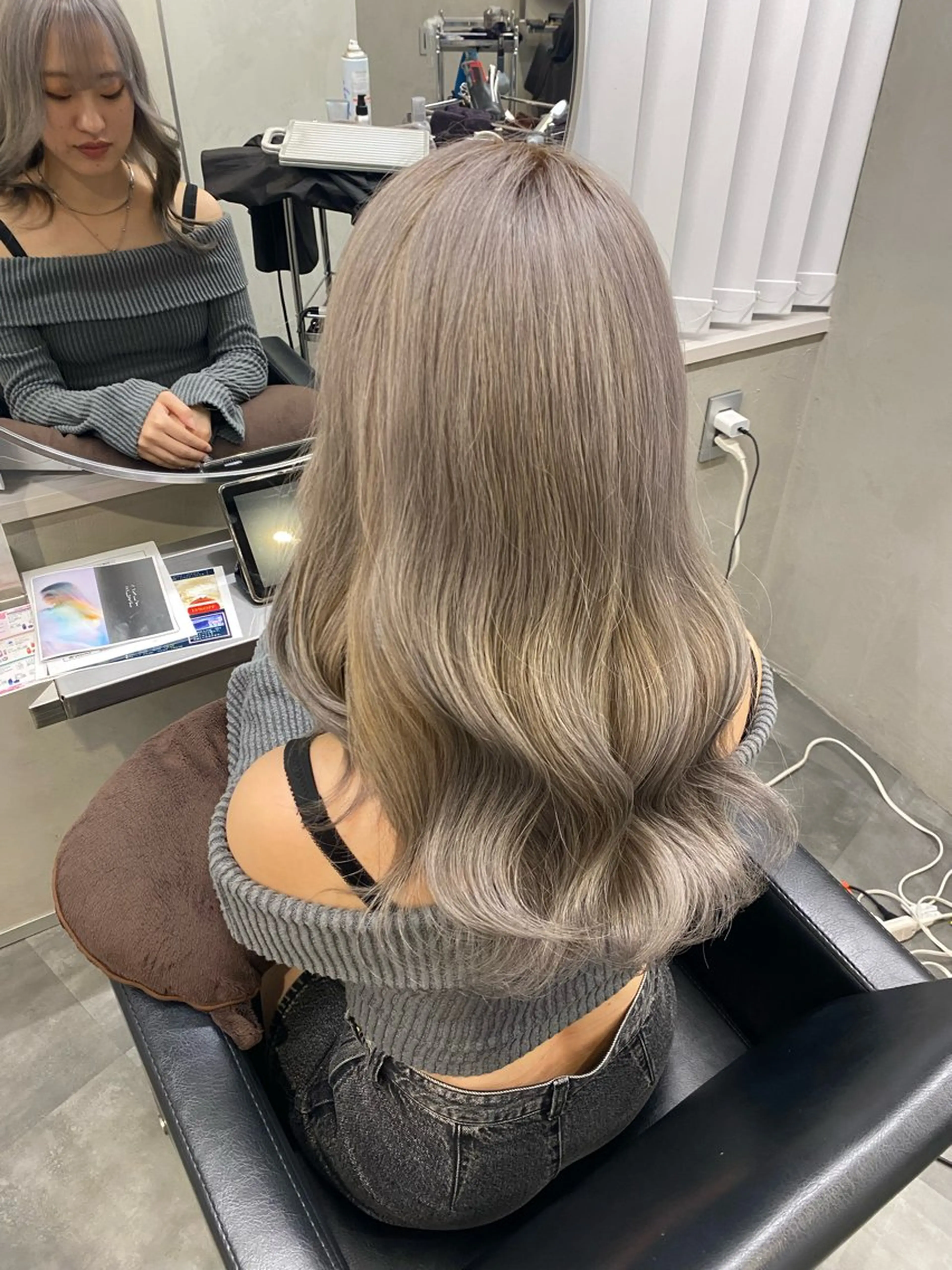 ロング ヘアカラー ななみ/博多/ ブリーチ/髪質改善のヘアスタイル