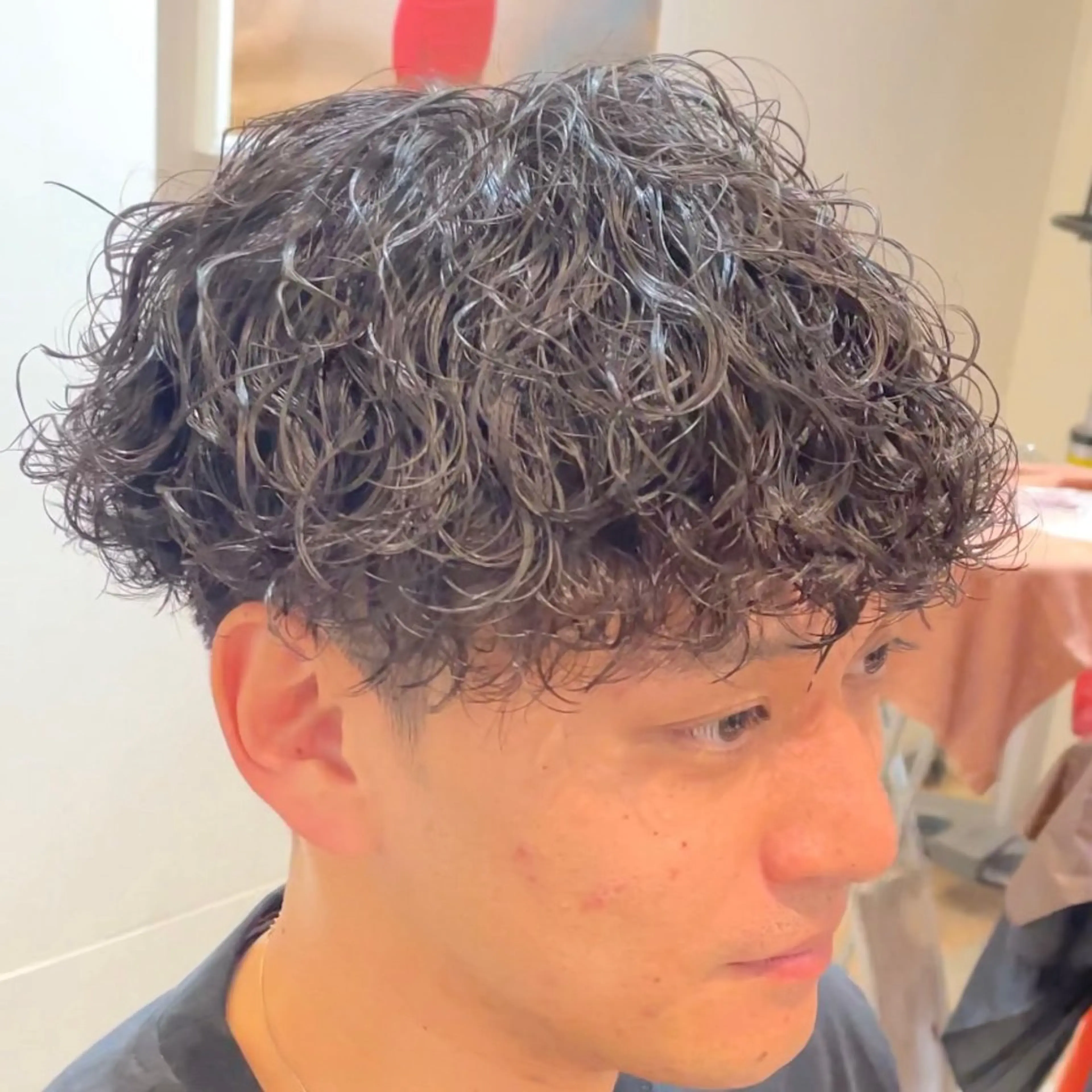 パーマ メンズ カット パーマ メンズサロン🔥 プリストオオサカのヘアスタイル