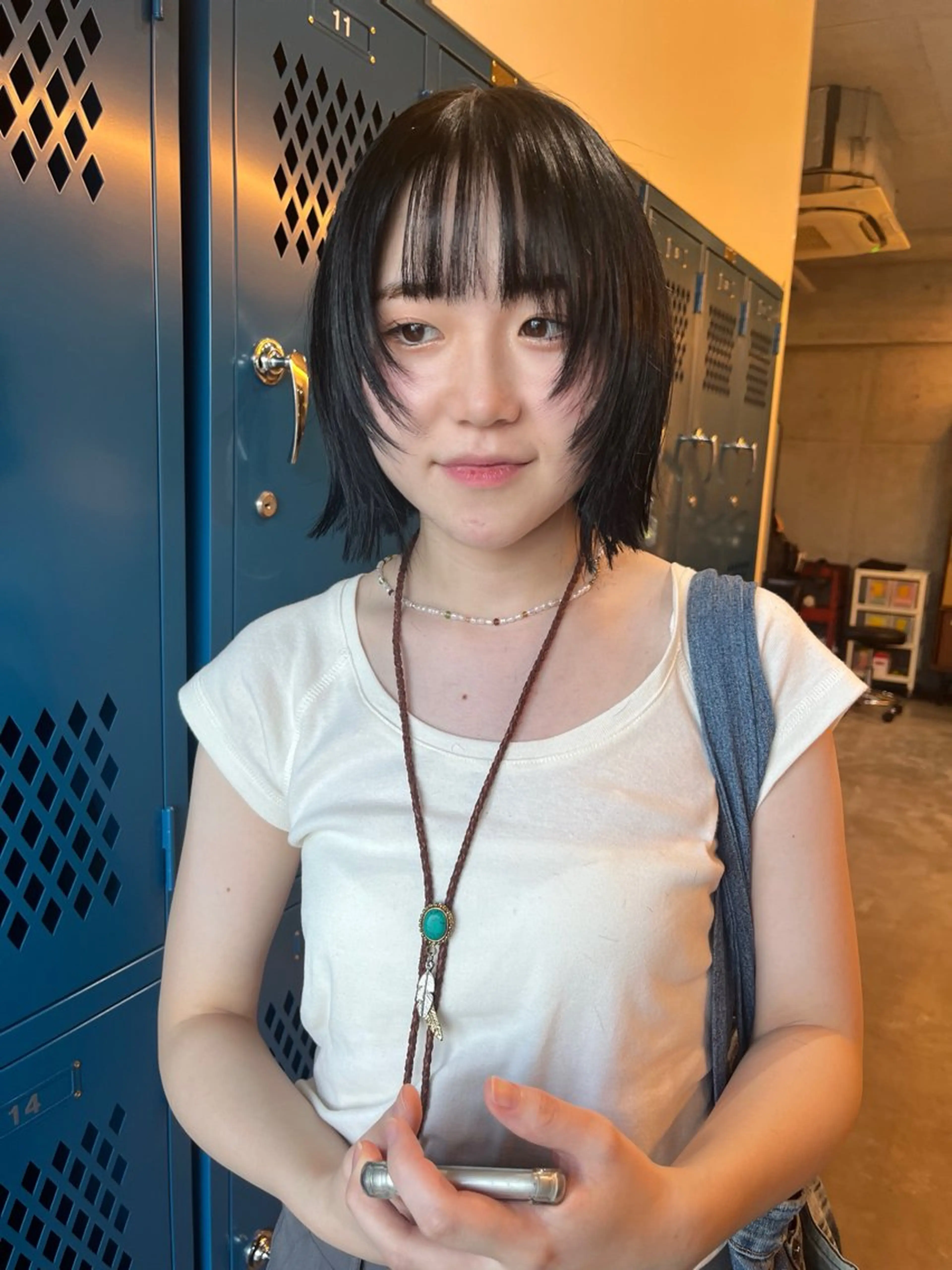 ショート ボブレイヤー ボブ 顔まわりレイヤー ハイレイヤー 韓国風ヘア レイヤーカット\ウル フ　chinatsuのヘアスタイル