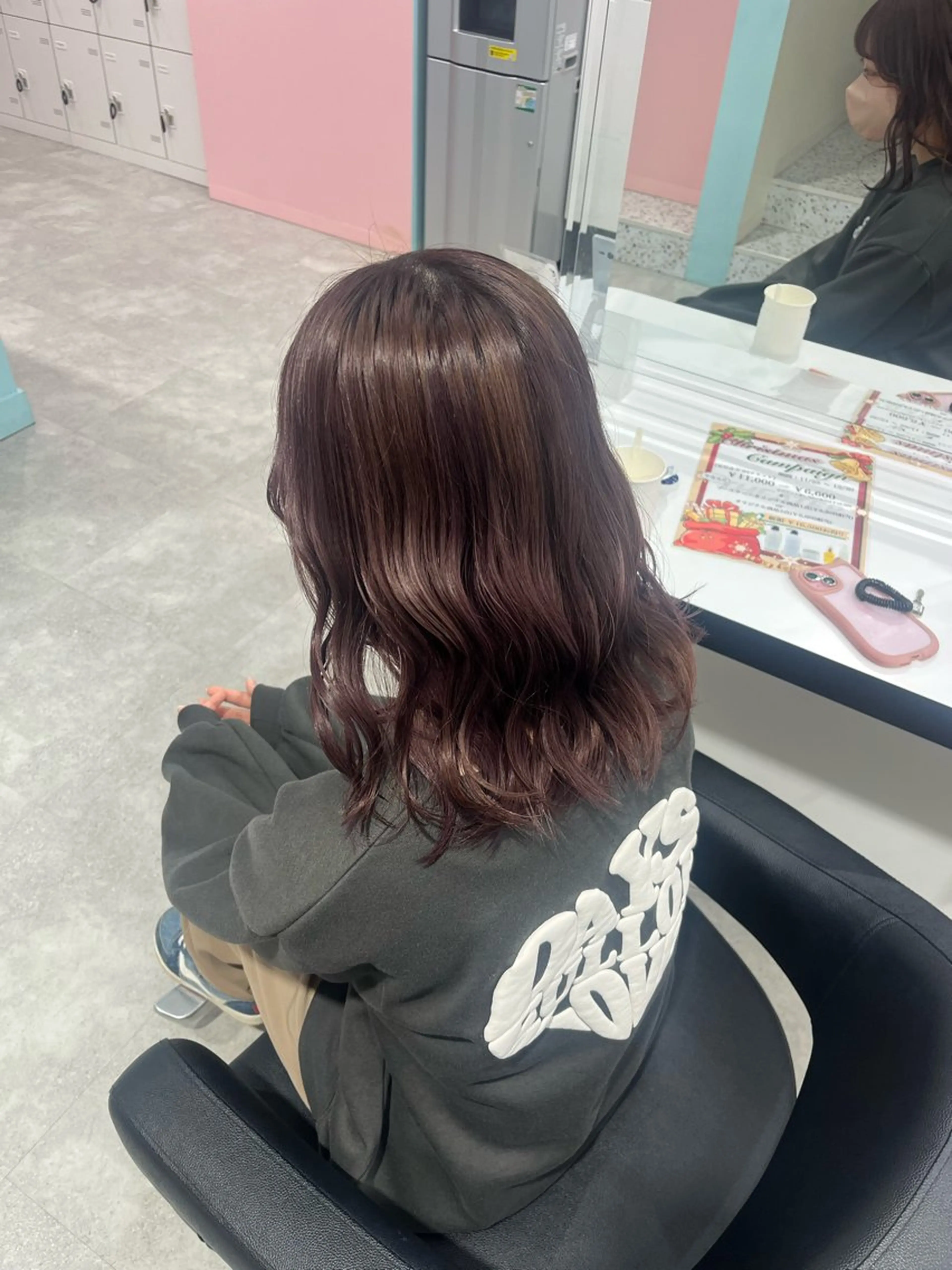 ミディアム カラー みう/仙台/暖色/ 艶髪/顔周りカット/のヘアスタイル