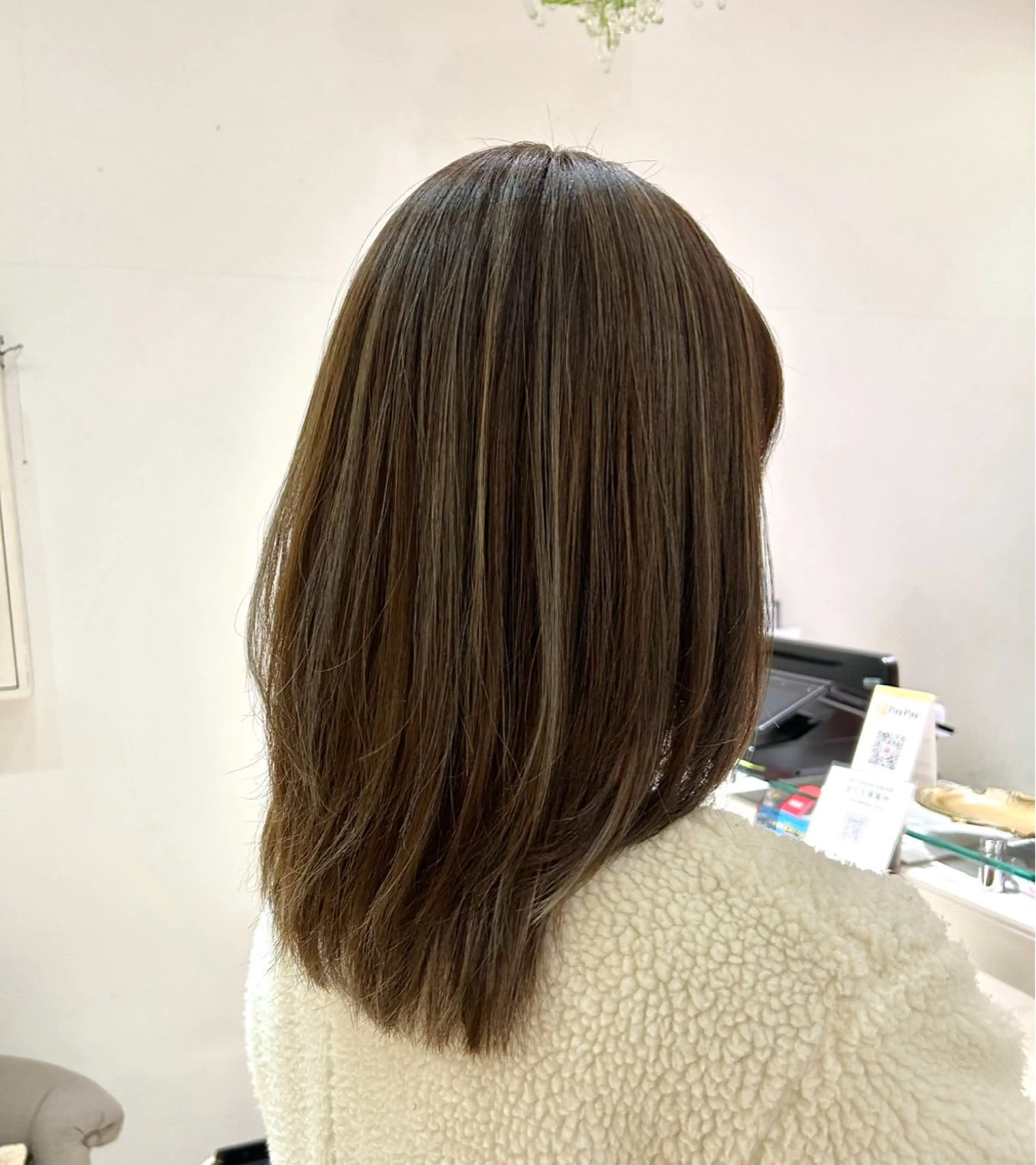 セミロング カラー ヘアアレンジ カット ヘアカラー 吉水 彩乃 /ボブ/艶感カラーのヘアスタイル