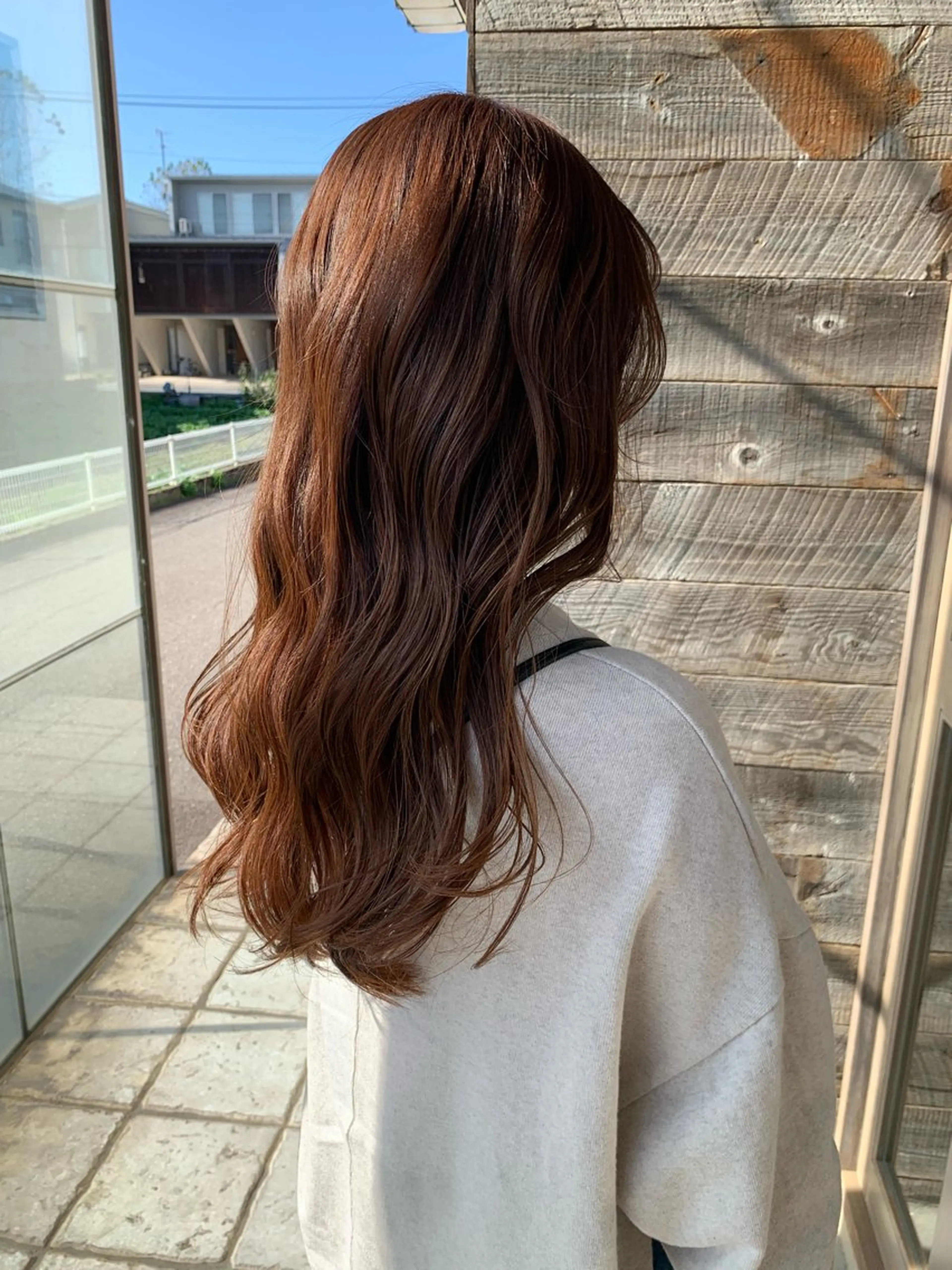 ロング カラー カワサキ マホのヘアスタイル