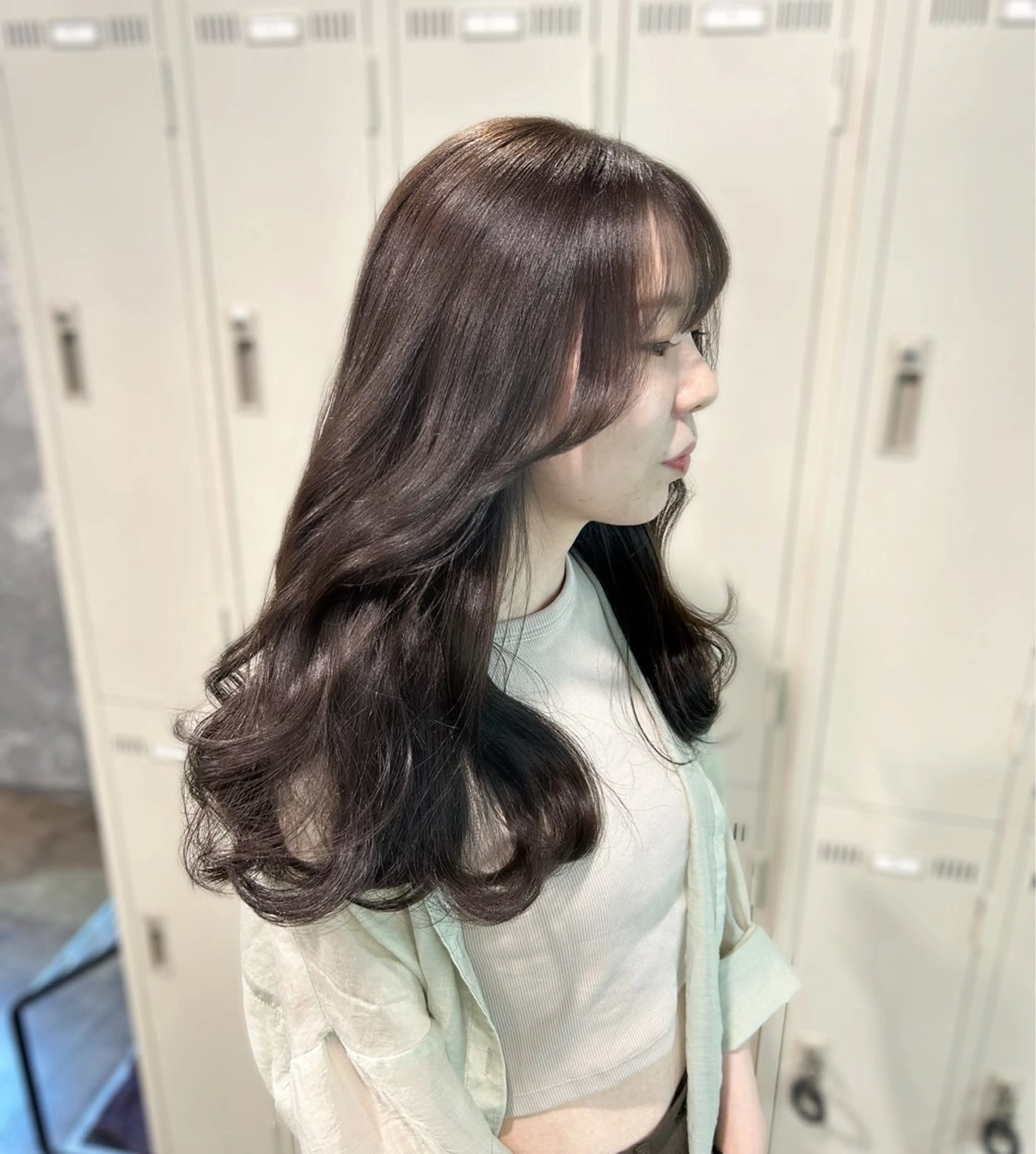 ロング カラー カット ヘアカラー ヘアセット I'S.横浜所属・赤み消しカラー 🍀JUNKIのヘアスタイル