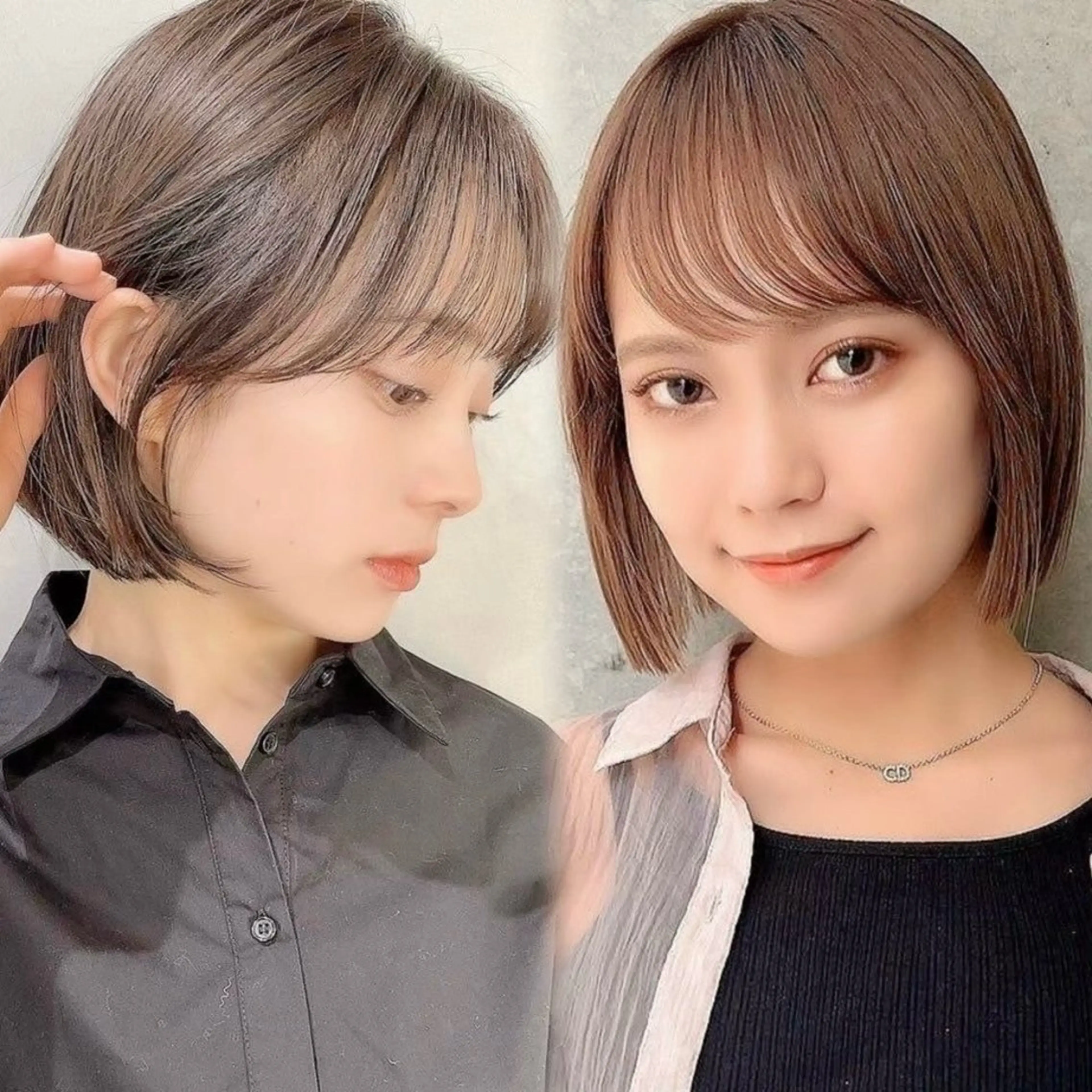 ミディアム ボブ/レイヤー/ 縮毛矯正/ 渡邊莉玖のヘアスタイル