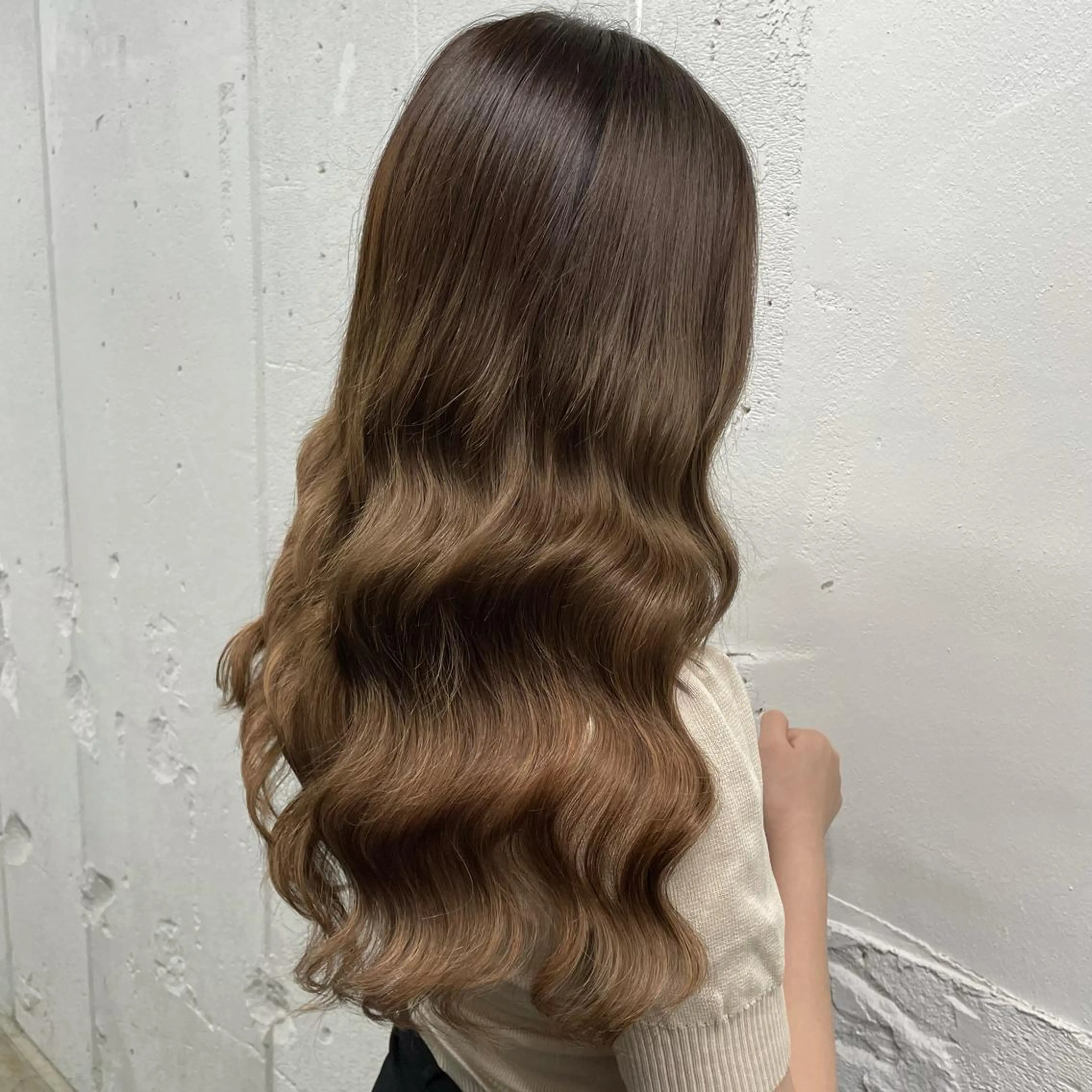ロング カラー シールエクステ バレイヤージュ ミストバング ダブルカラー  フェイスフレーミング ヘアカラー エクステ 🧡艶髪ちゅるん髪 🫧🧡YUKI❄️のヘアスタイル