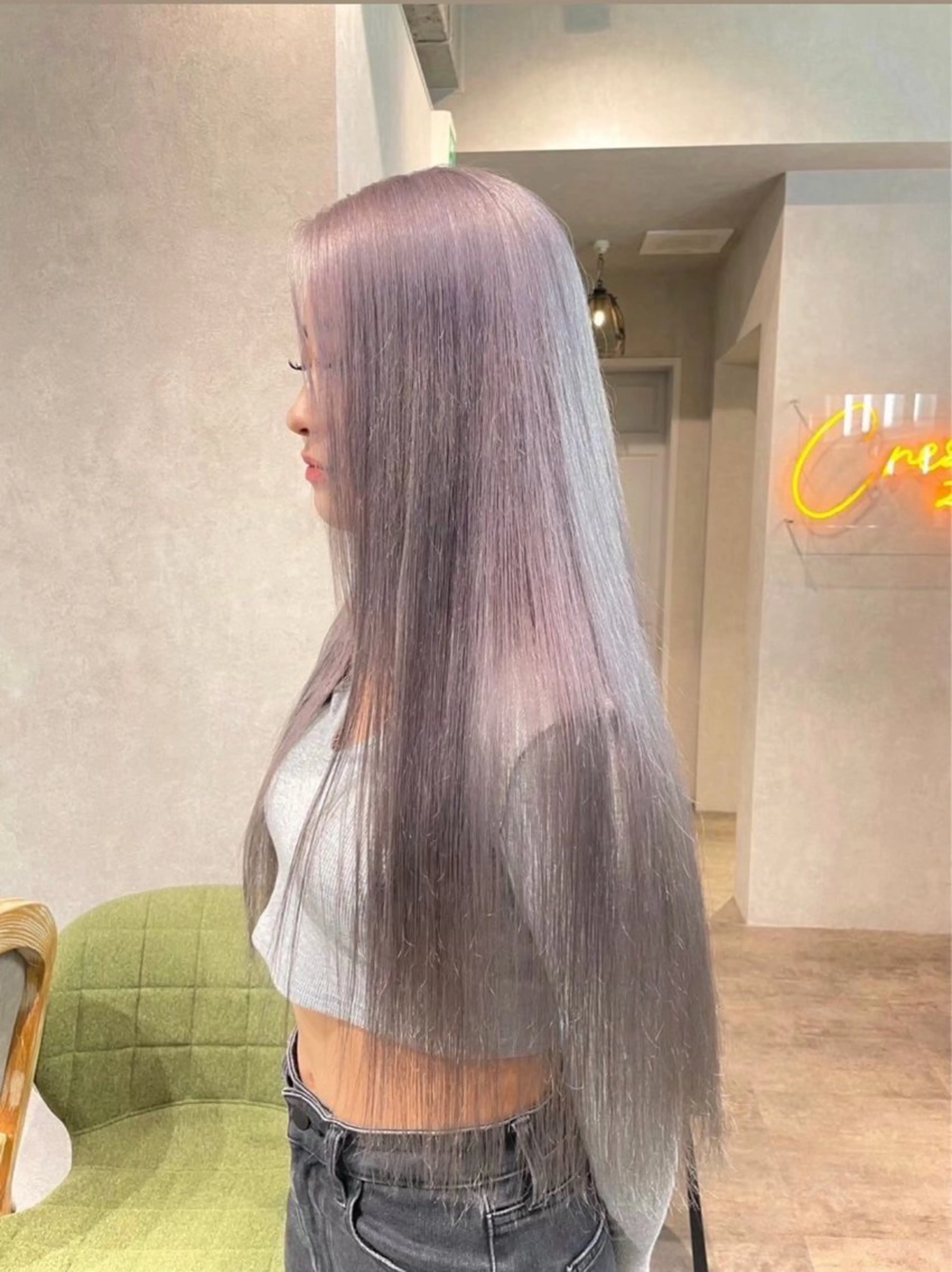 ロング カラー ヘアカラー トリートメント 透明感カラー🫧🎀 まりなのヘアスタイル