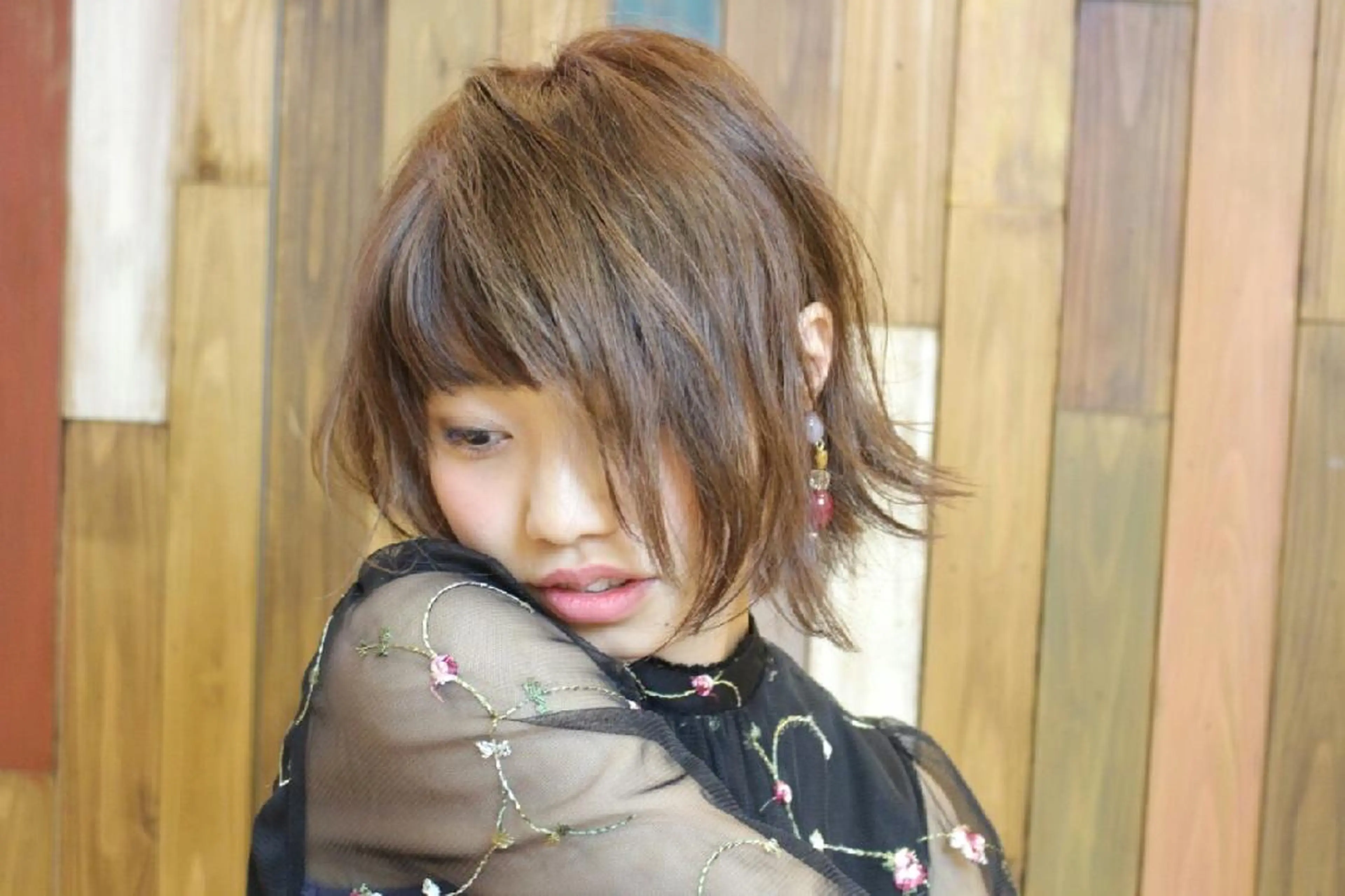 カラー ショート ボブ スタイル 相模大野のヘアスタイル